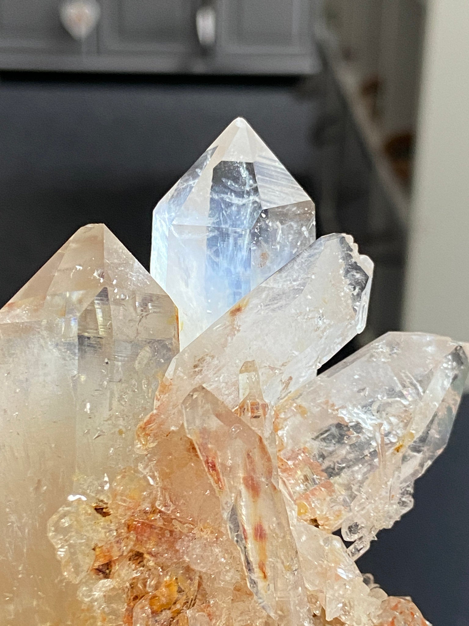Blue Smoke Lemurian Light Quartz Cluster – Colombia