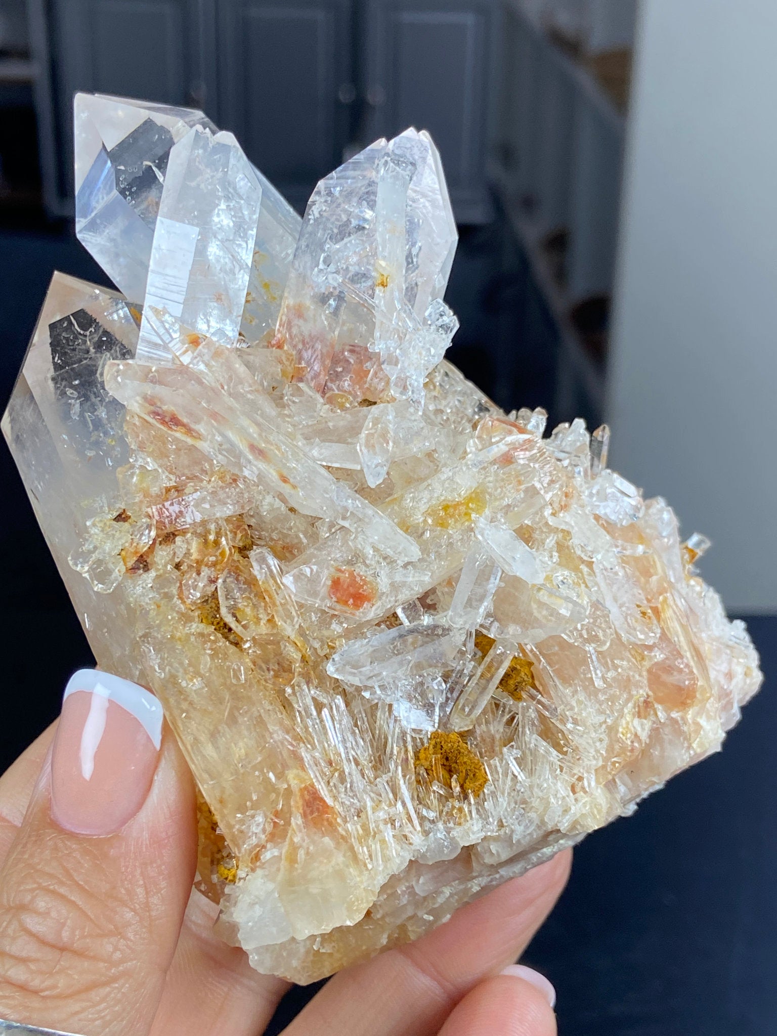 Blue Smoke Lemurian Light Quartz Cluster – Colombia