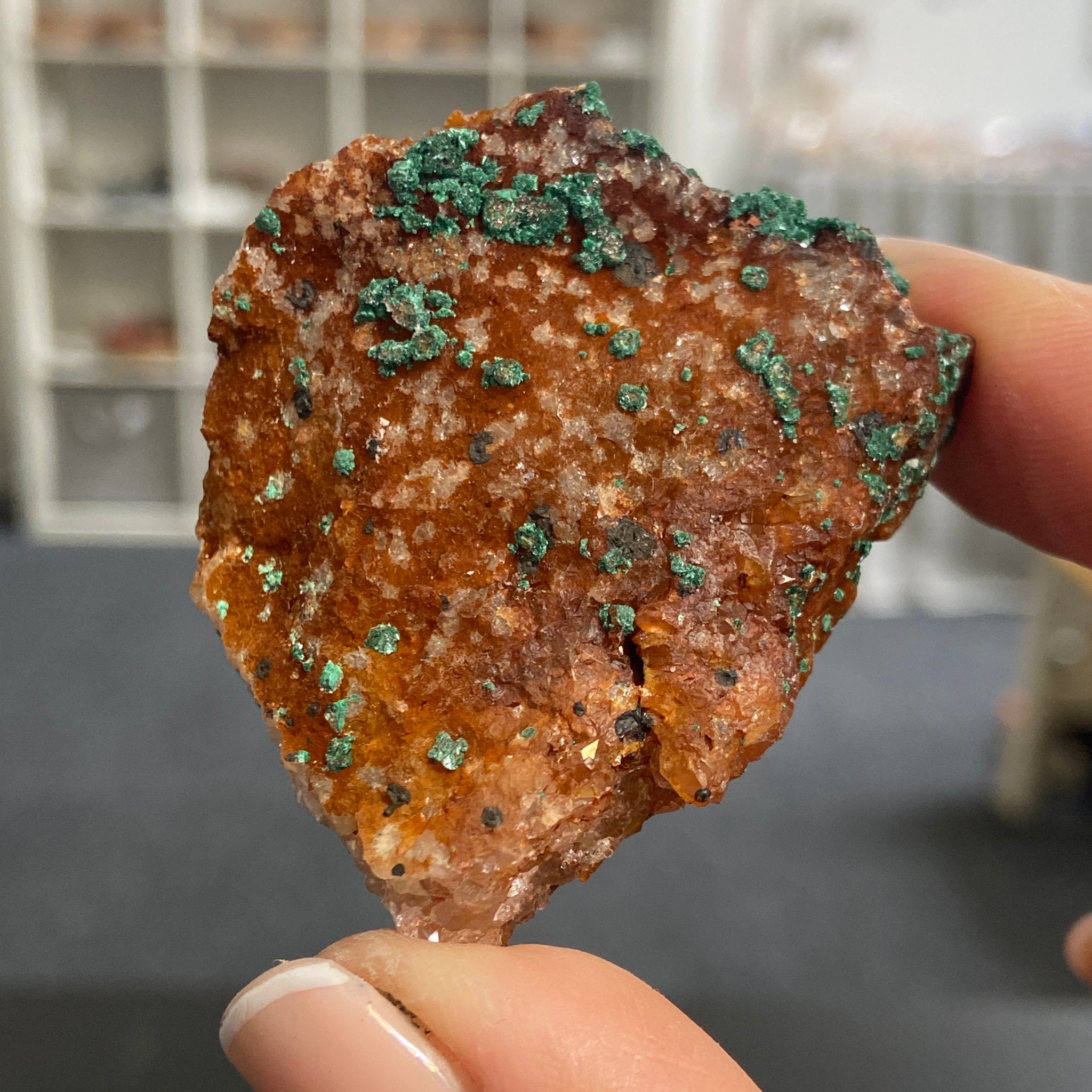 Moroccan Malachite on Iron-Rich Matrix