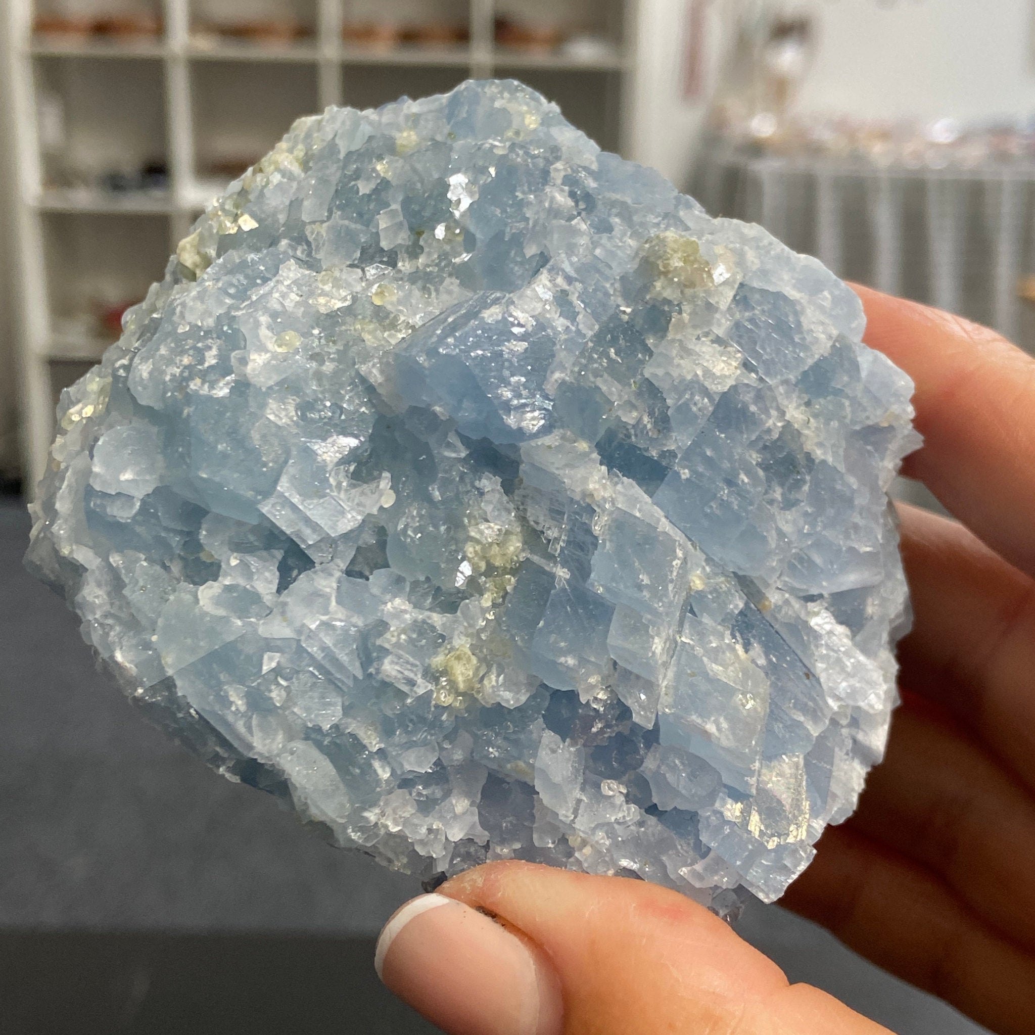 Blue Calcite Cluster – Mexico