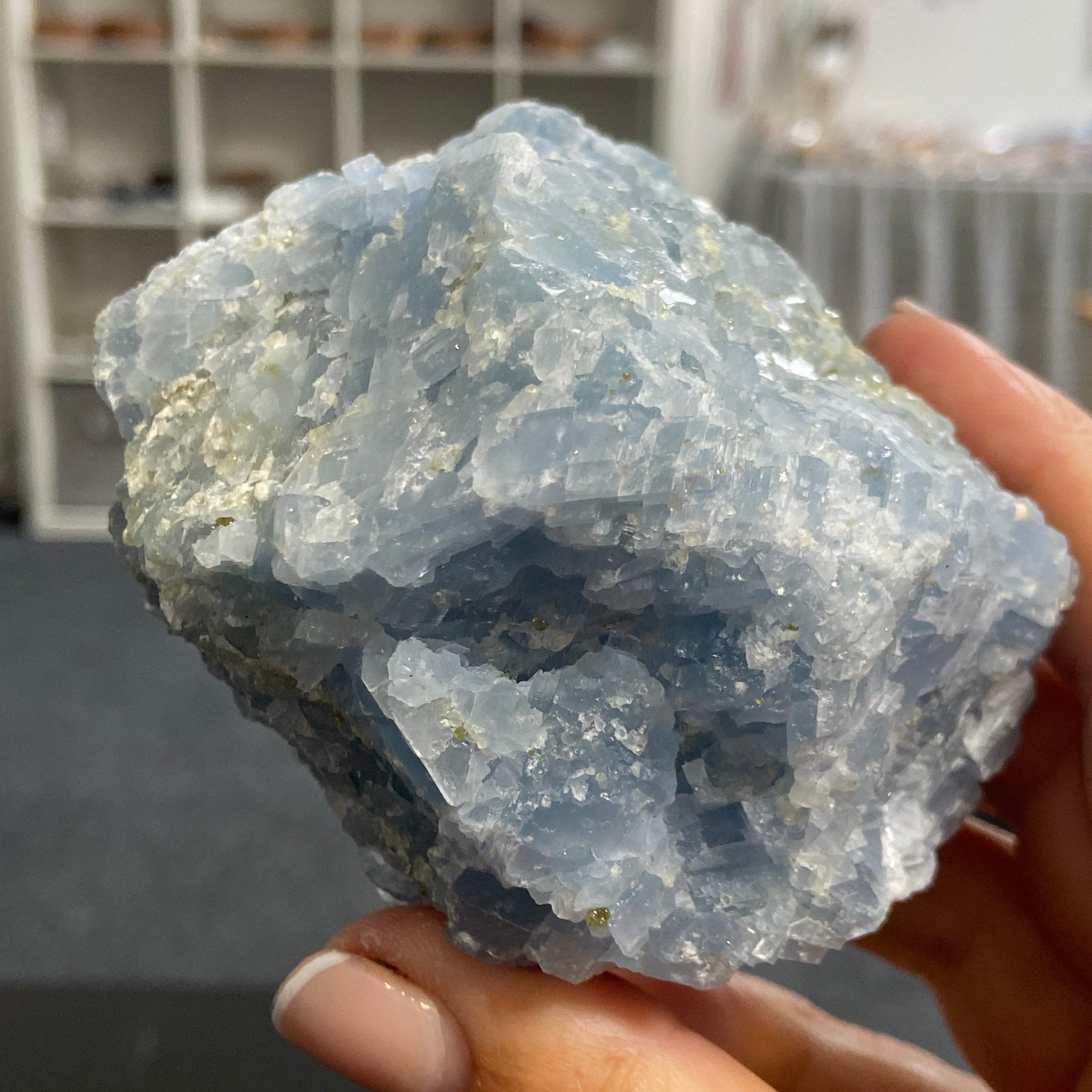 Blue Calcite Cluster – Mexico