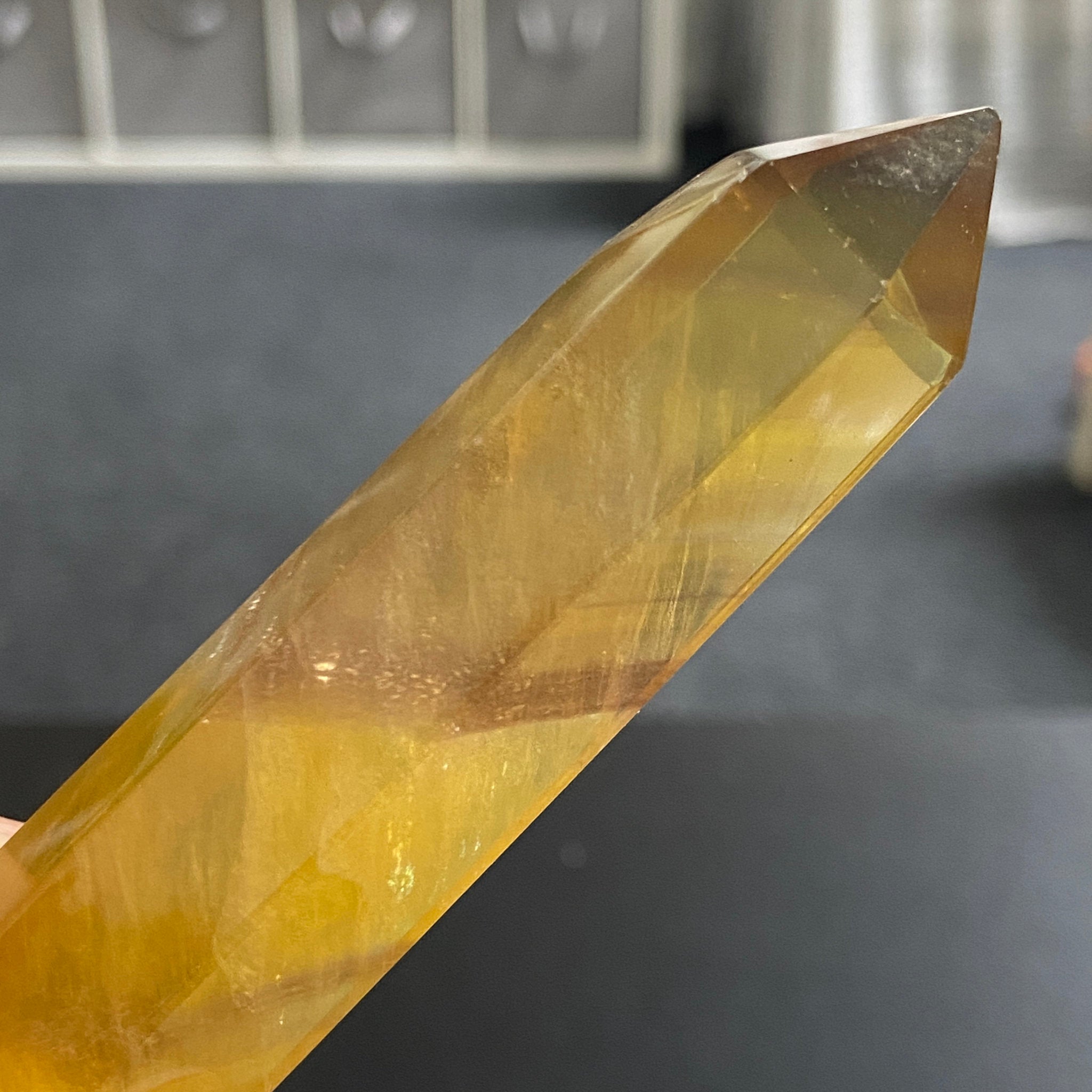 Golden Banded Fluorite Tower