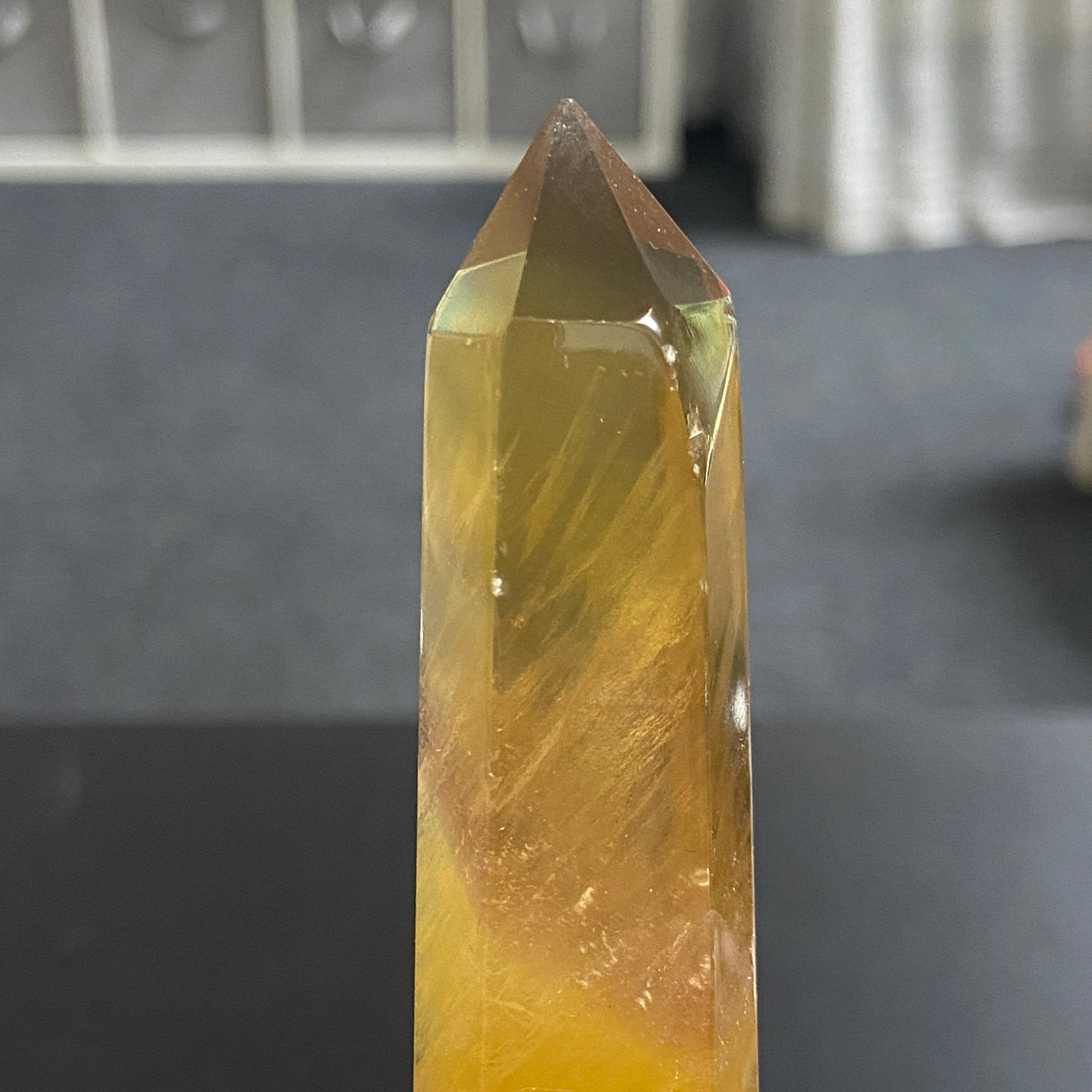 Golden Banded Fluorite Tower
