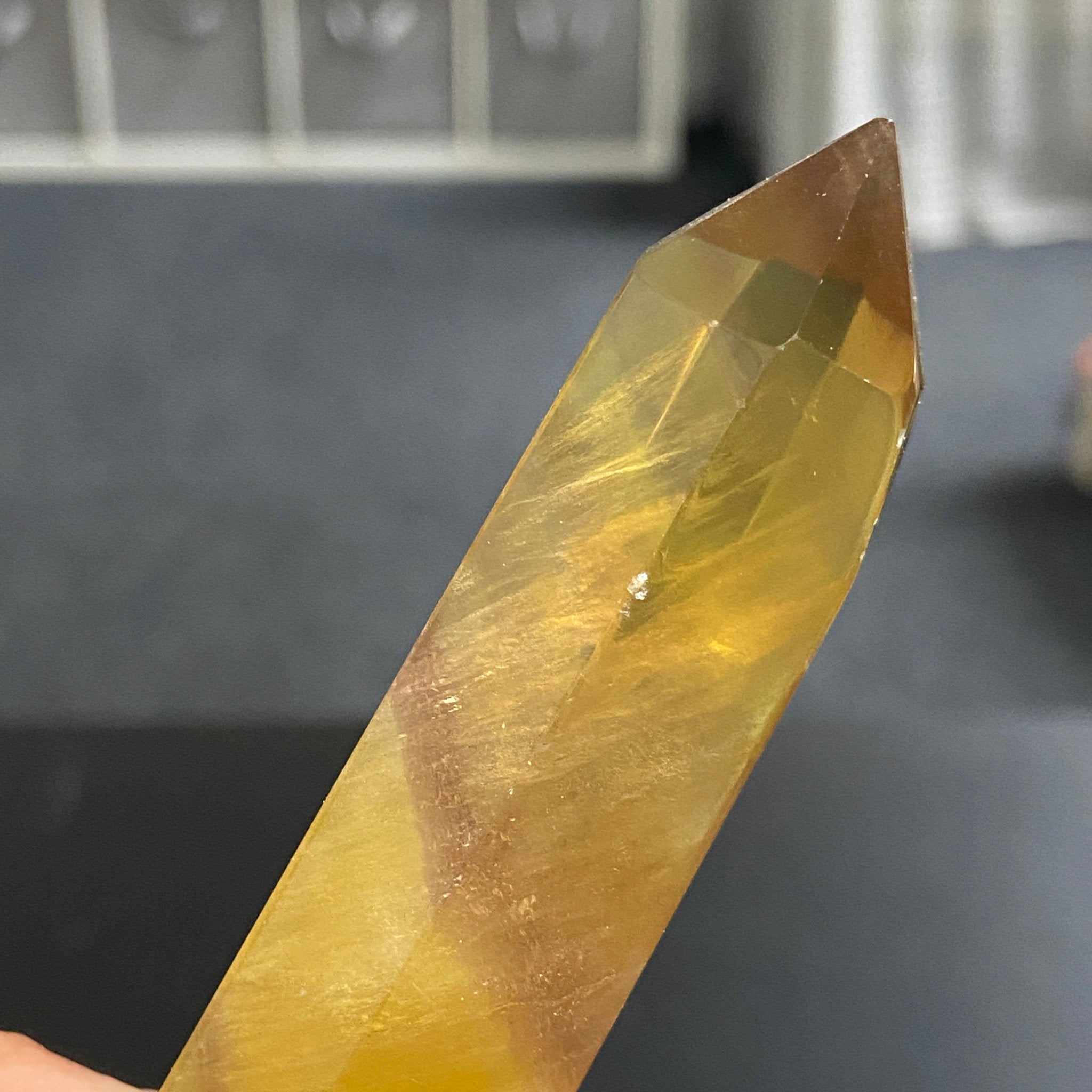 Golden Banded Fluorite Tower