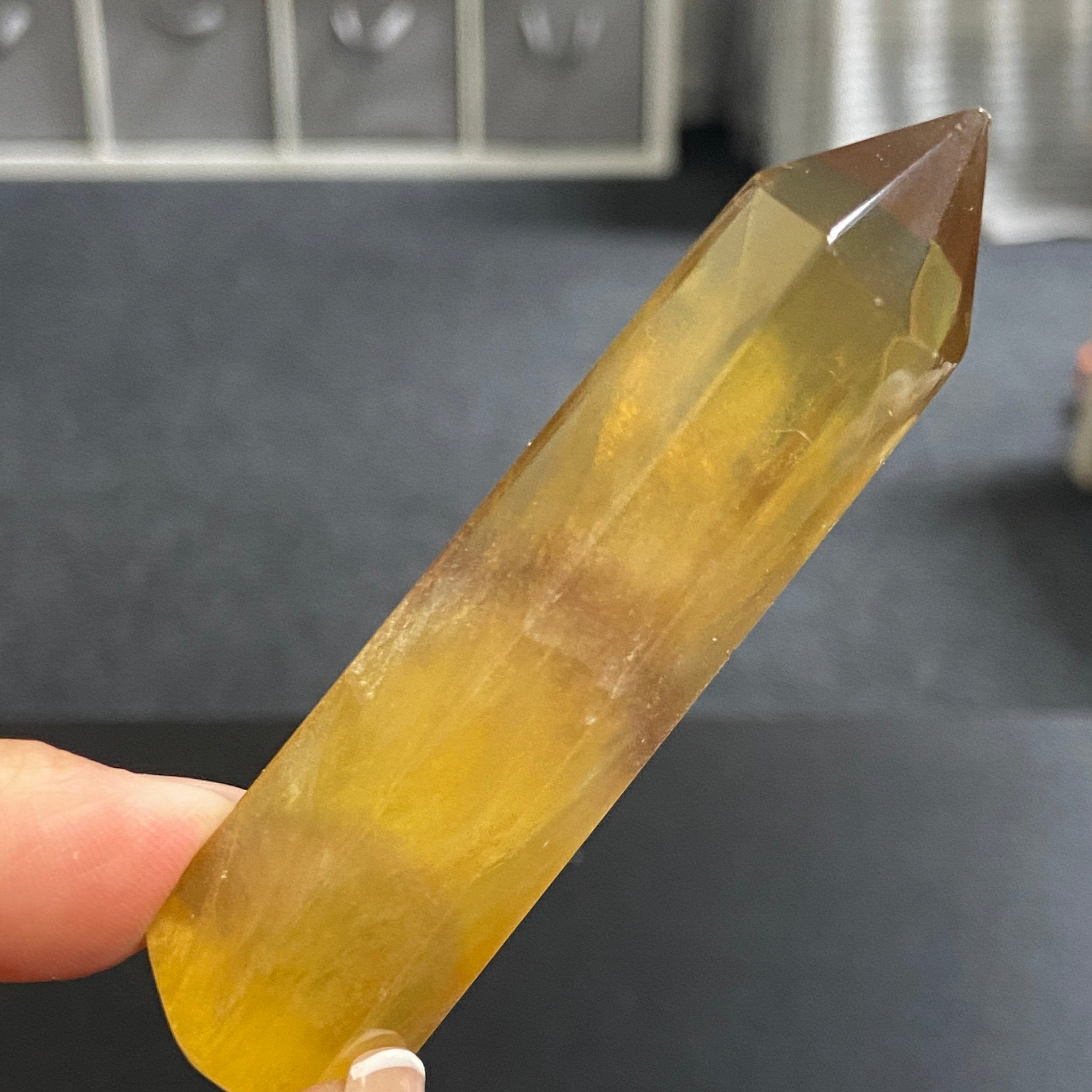 Golden Banded Fluorite Tower