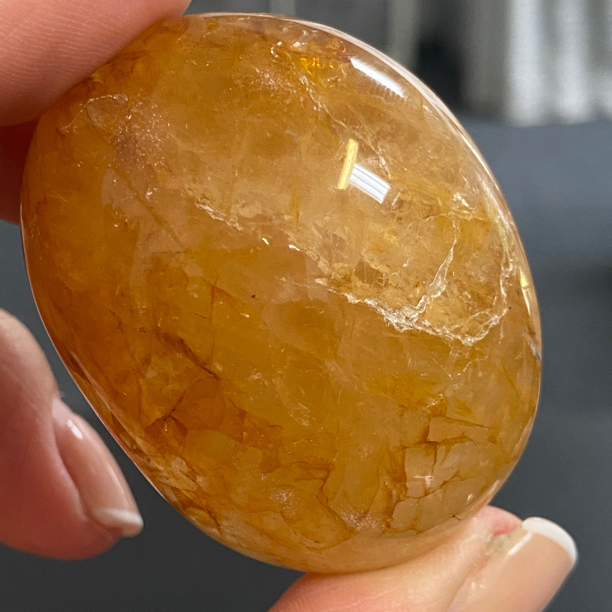 Golden Healer Quartz Palmstone – Brazil