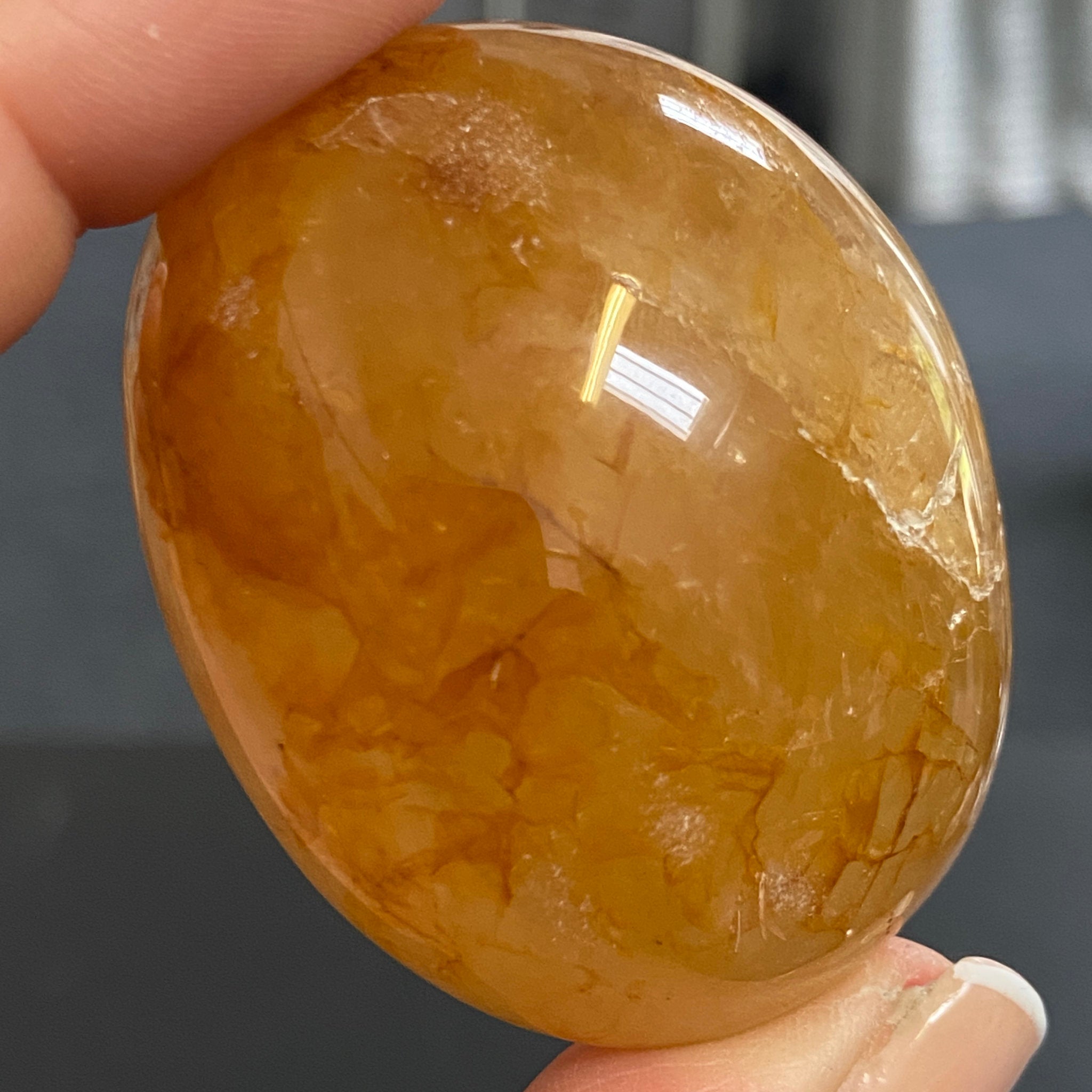 Golden Healer Quartz Palmstone – Brazil