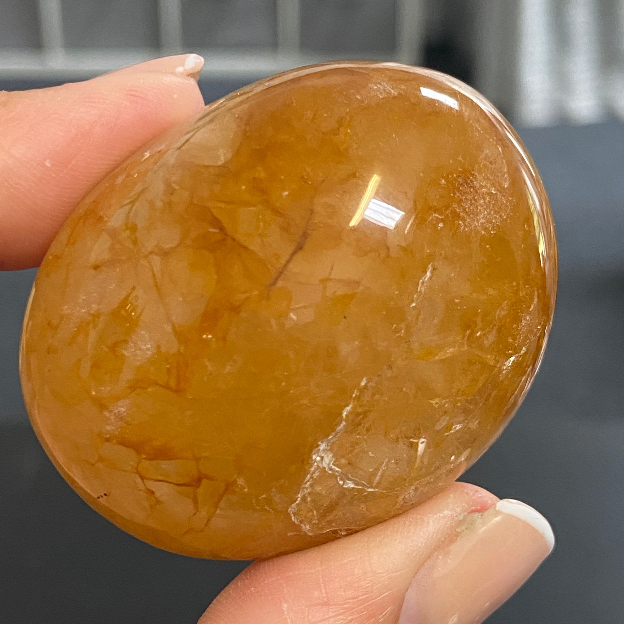 Golden Healer Quartz Palmstone – Brazil
