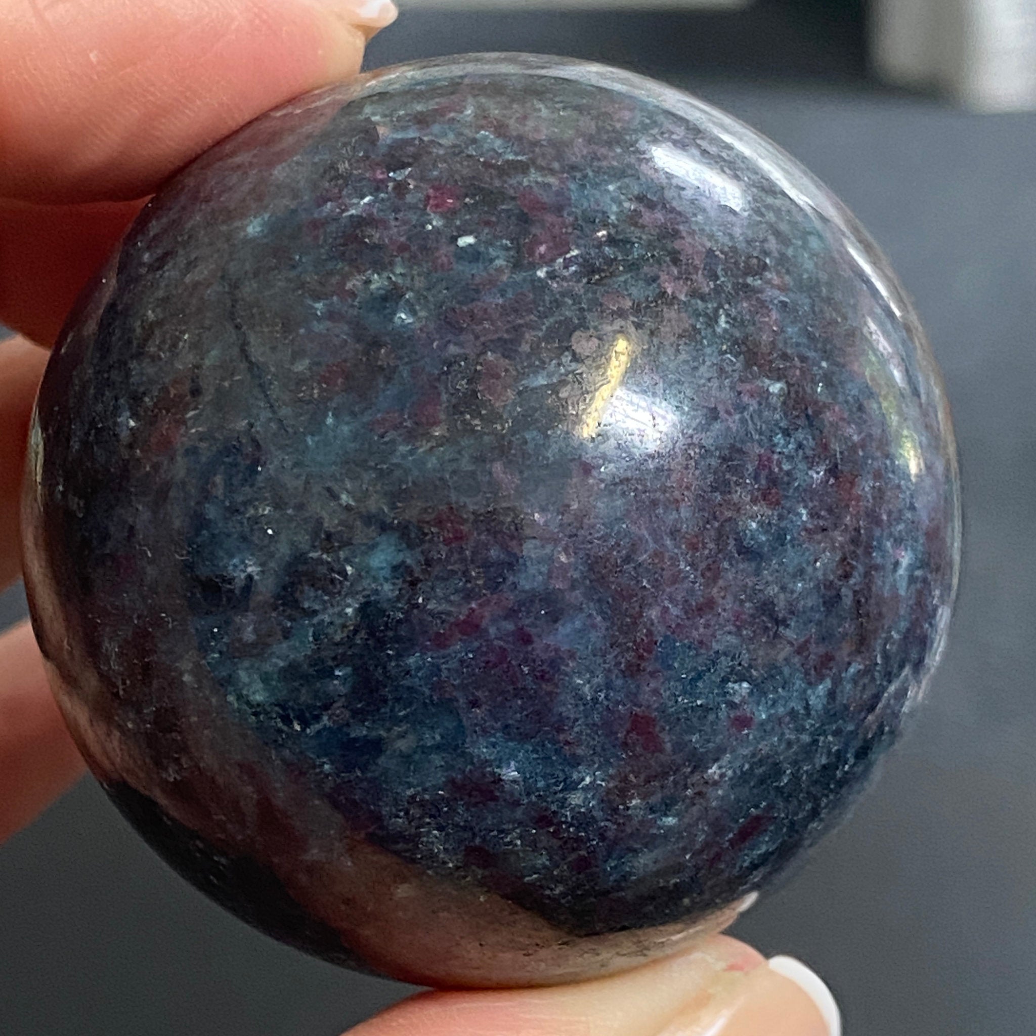 Ruby Kyanite Sphere - India