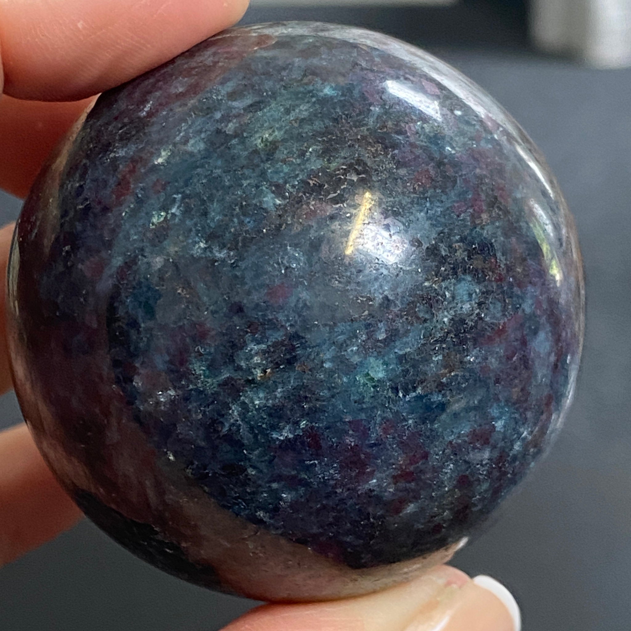Ruby Kyanite Sphere - India