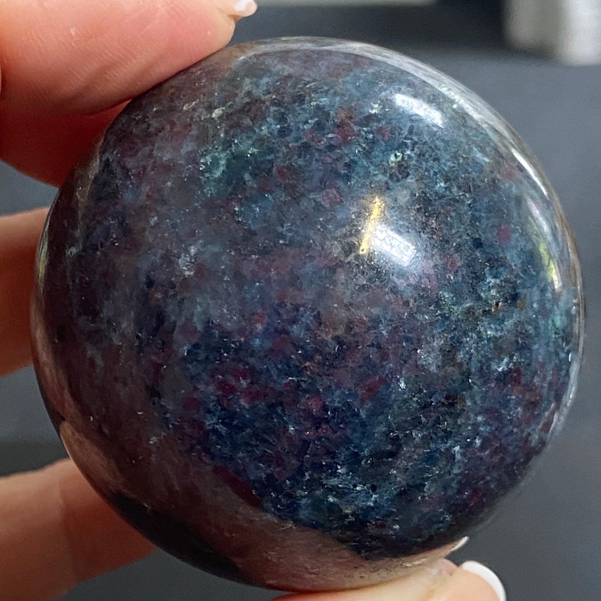 Ruby Kyanite Sphere - India