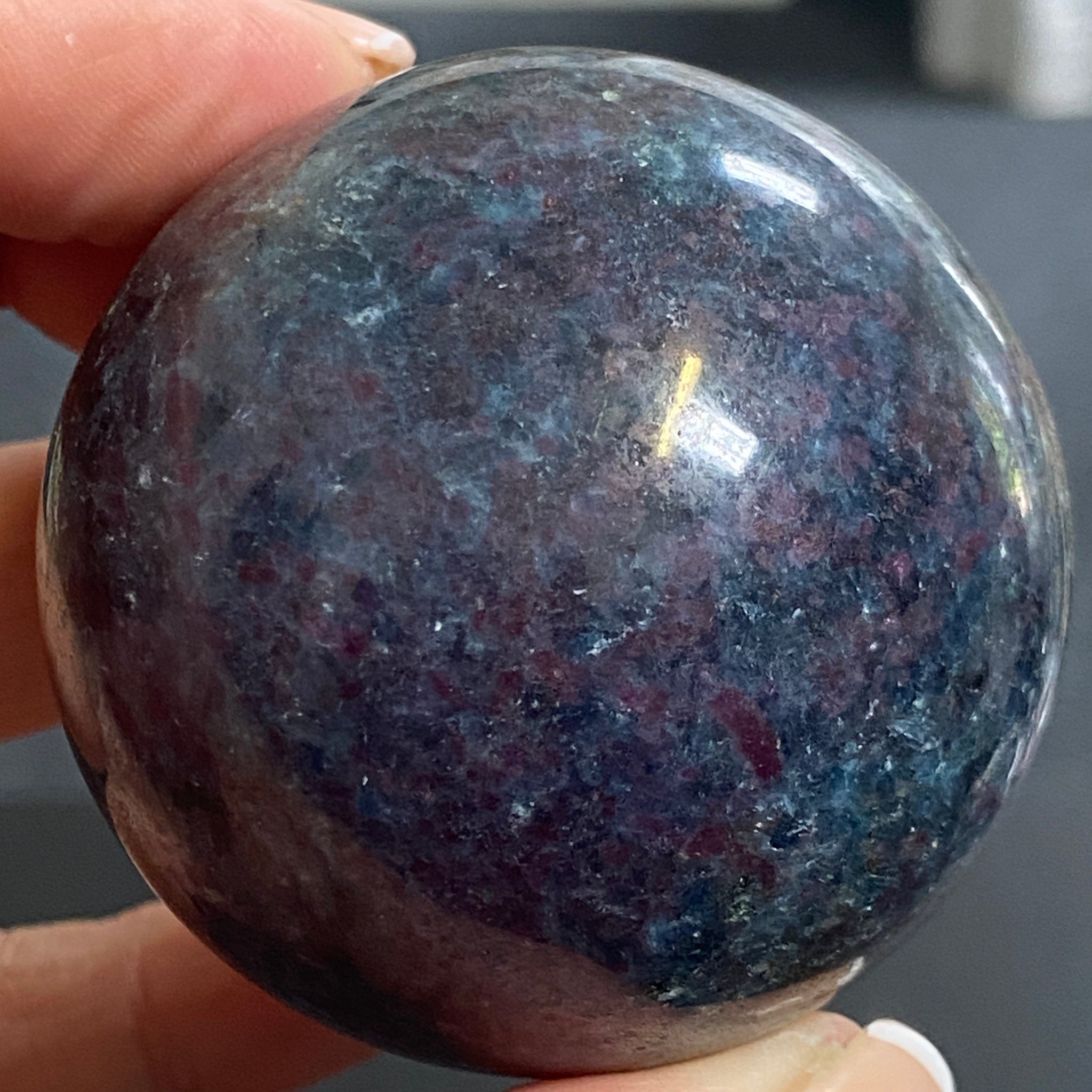 Ruby Kyanite Sphere - India