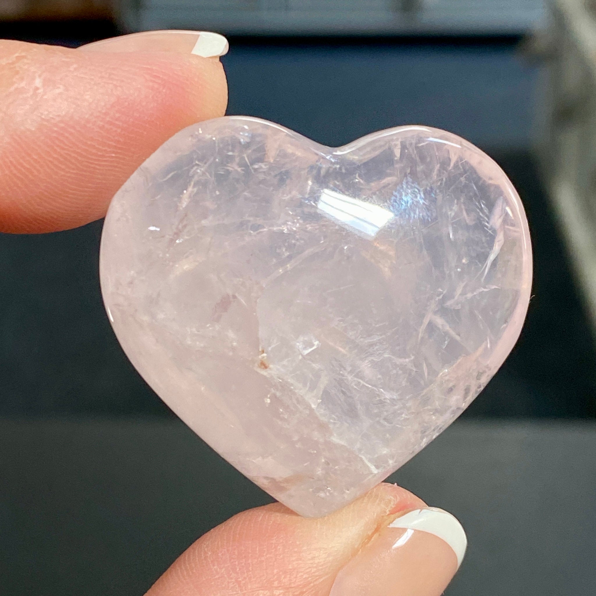 Madagascan Gemmy Rose Quartz Puff Heart