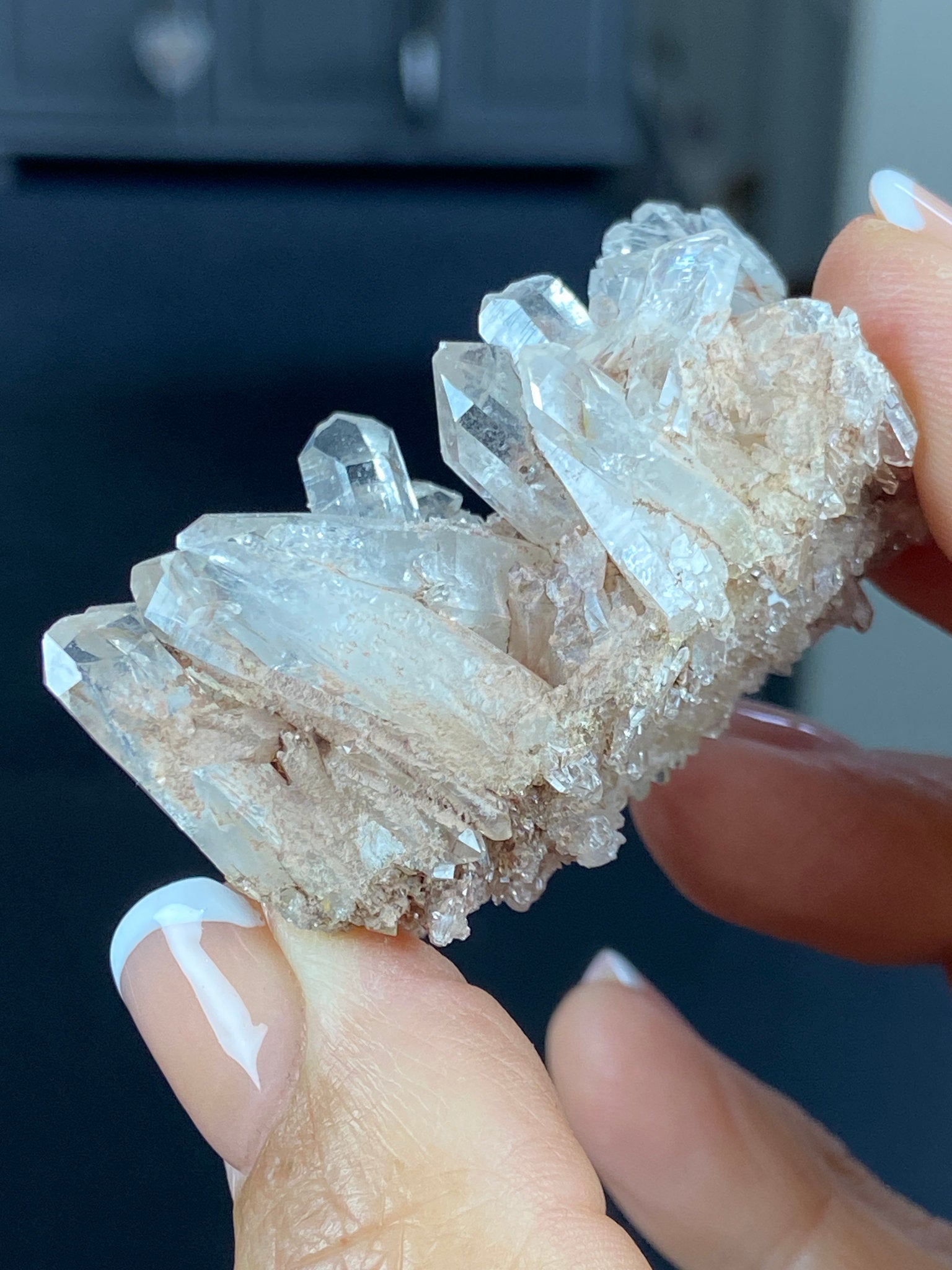 Sacred Pink Lemurian Quartz Cluster