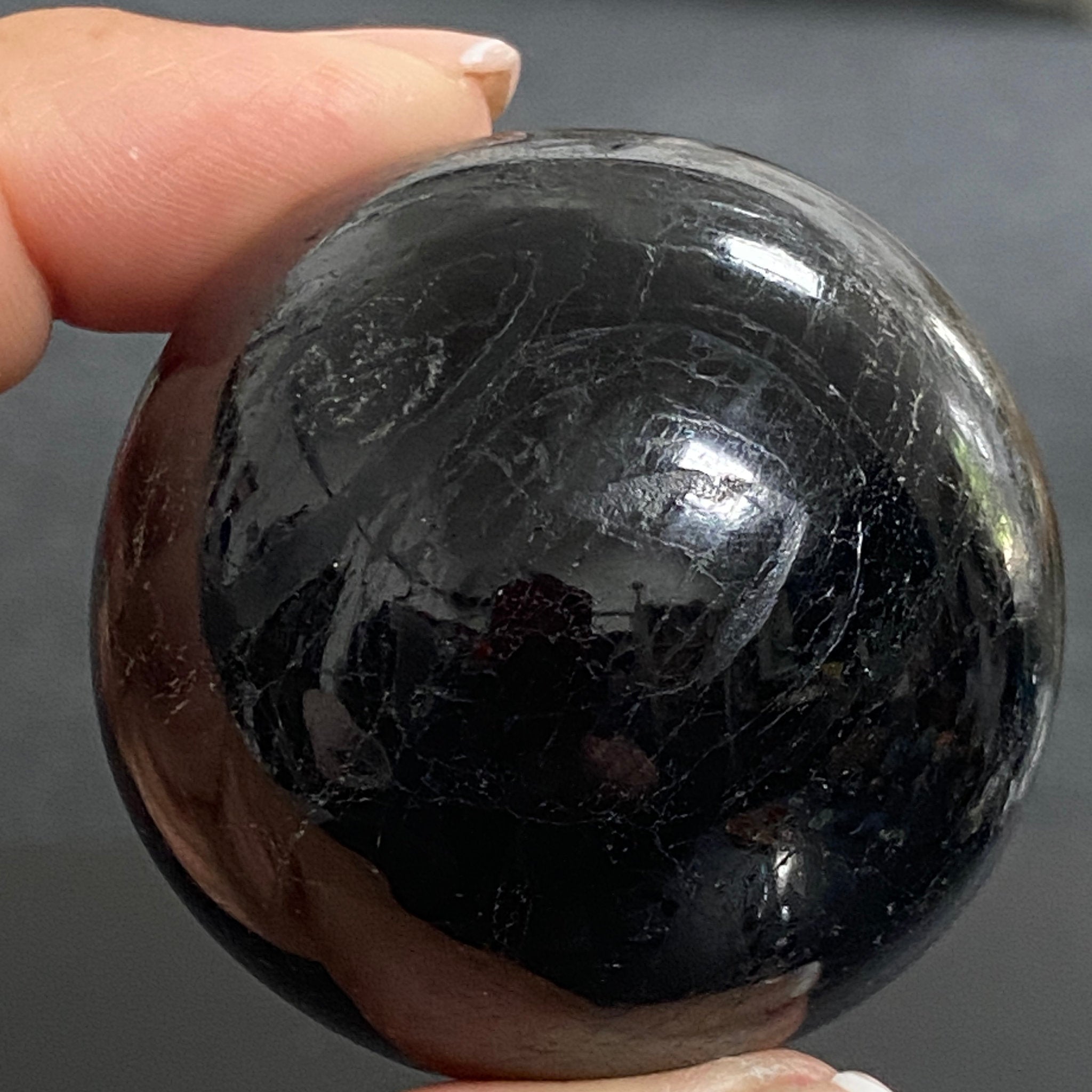 AA Black Tourmaline Sphere - Brazil