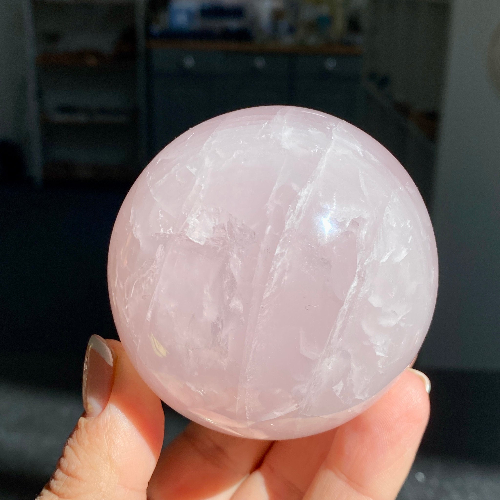 Madagascan Gemmy Rose Quartz Sphere