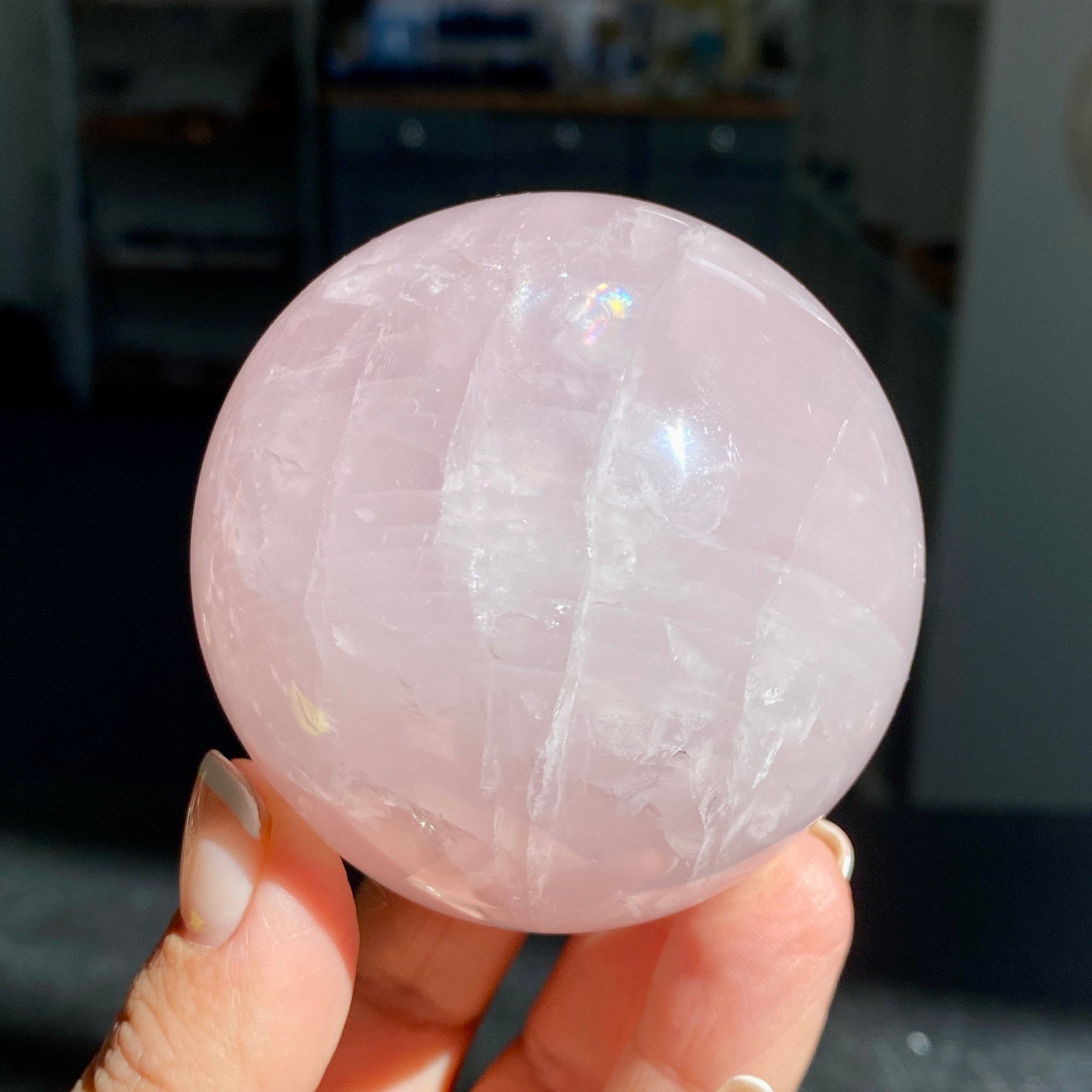 Madagascan Gemmy Rose Quartz Sphere