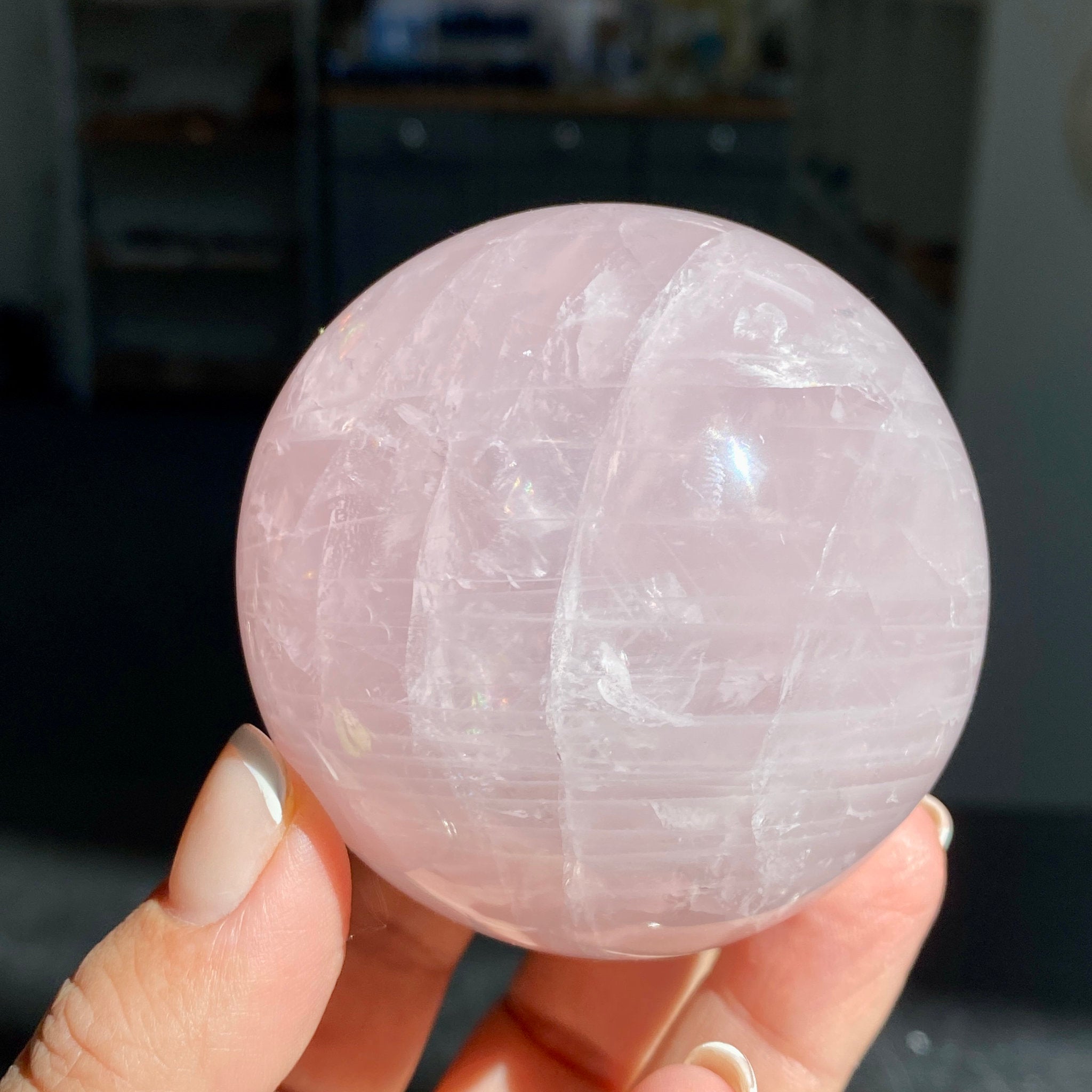 Madagascan Gemmy Rose Quartz Sphere