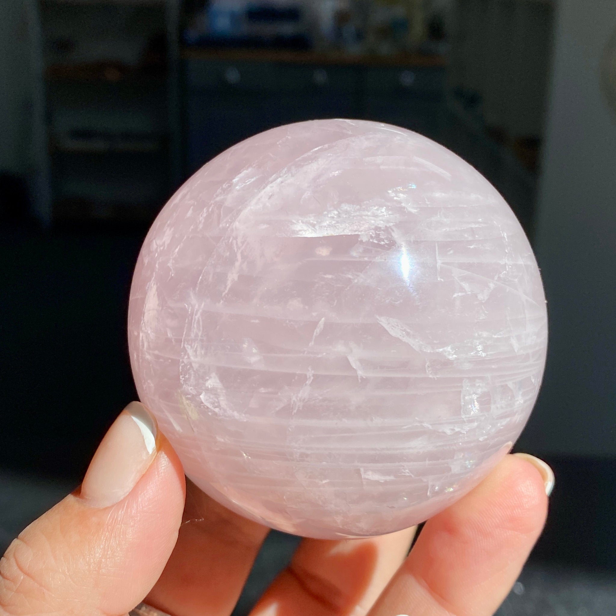Madagascan Gemmy Rose Quartz Sphere