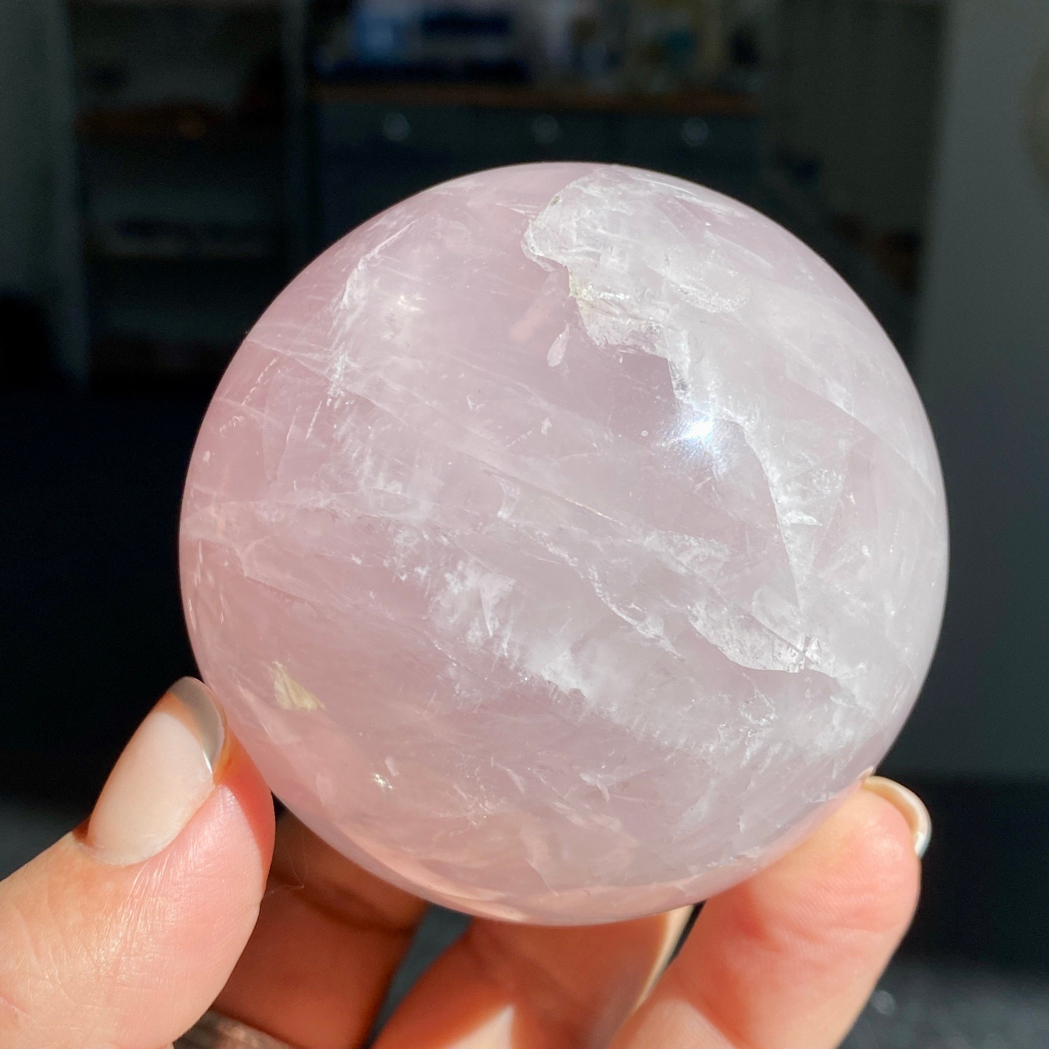 Madagascan Gemmy Rose Quartz Sphere