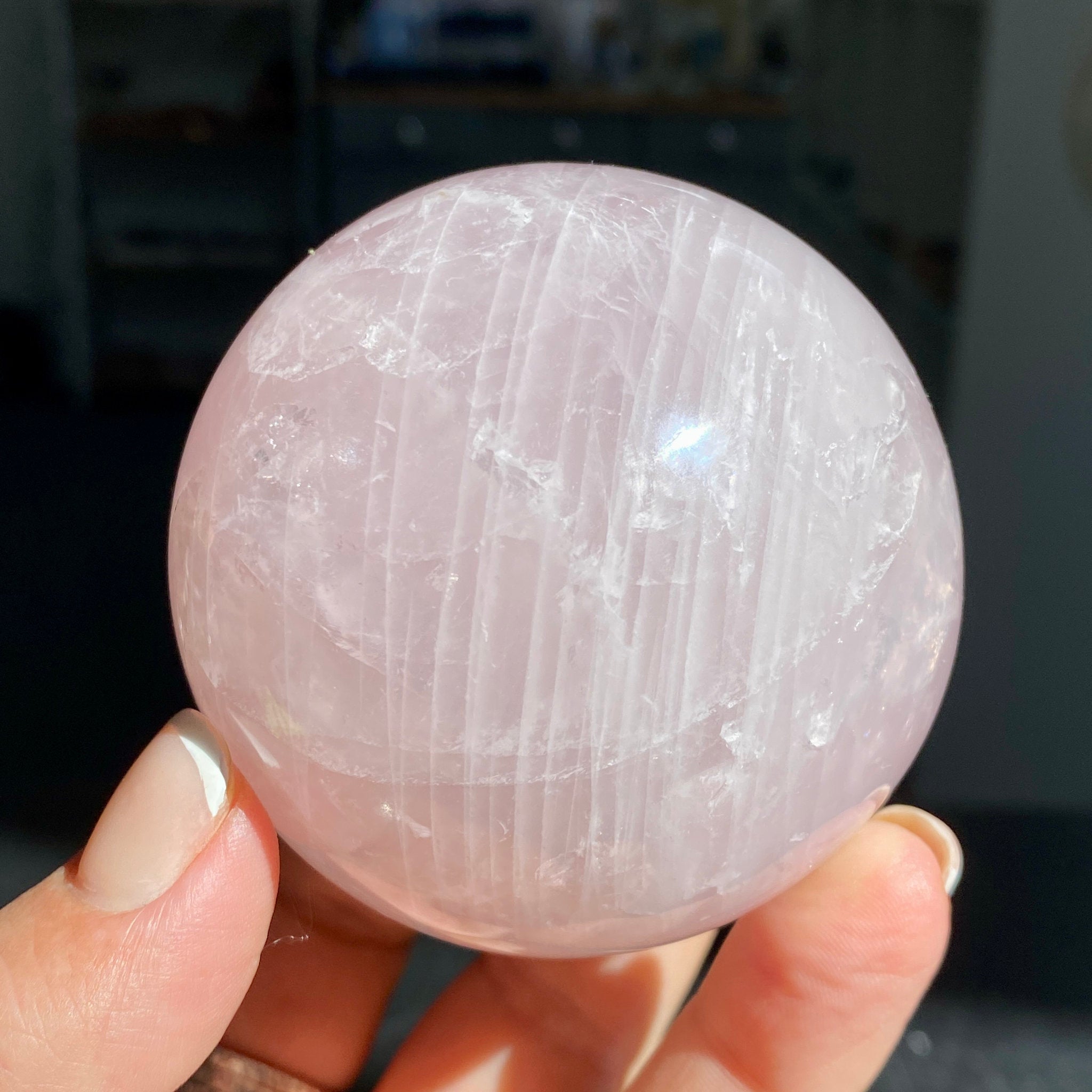 Madagascan Gemmy Rose Quartz Sphere