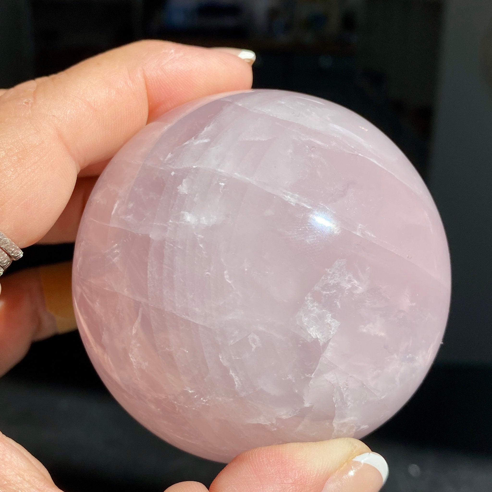Madagascan Gemmy Rose Quartz Sphere