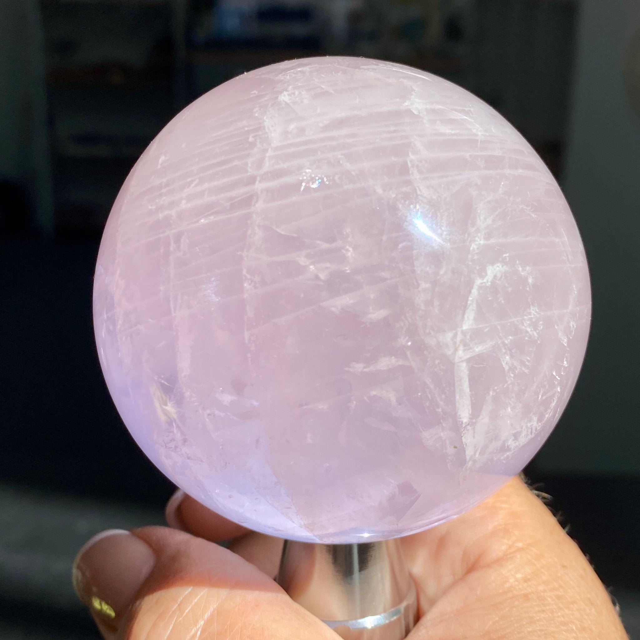 Madagascan Gemmy Rose Quartz Sphere