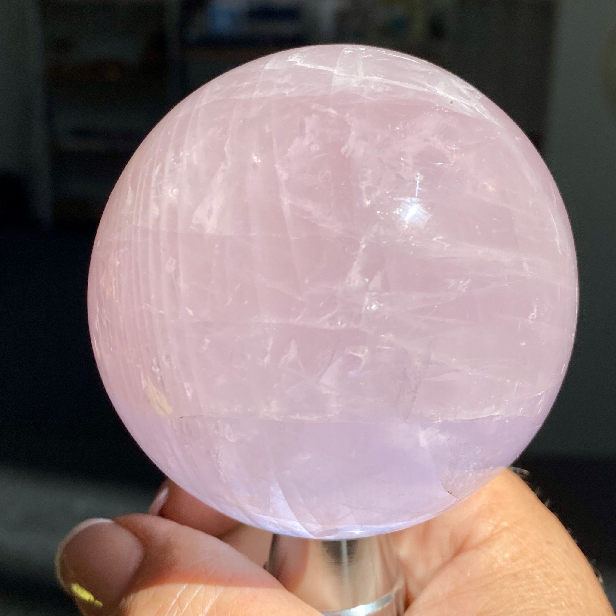 Madagascan Gemmy Rose Quartz Sphere