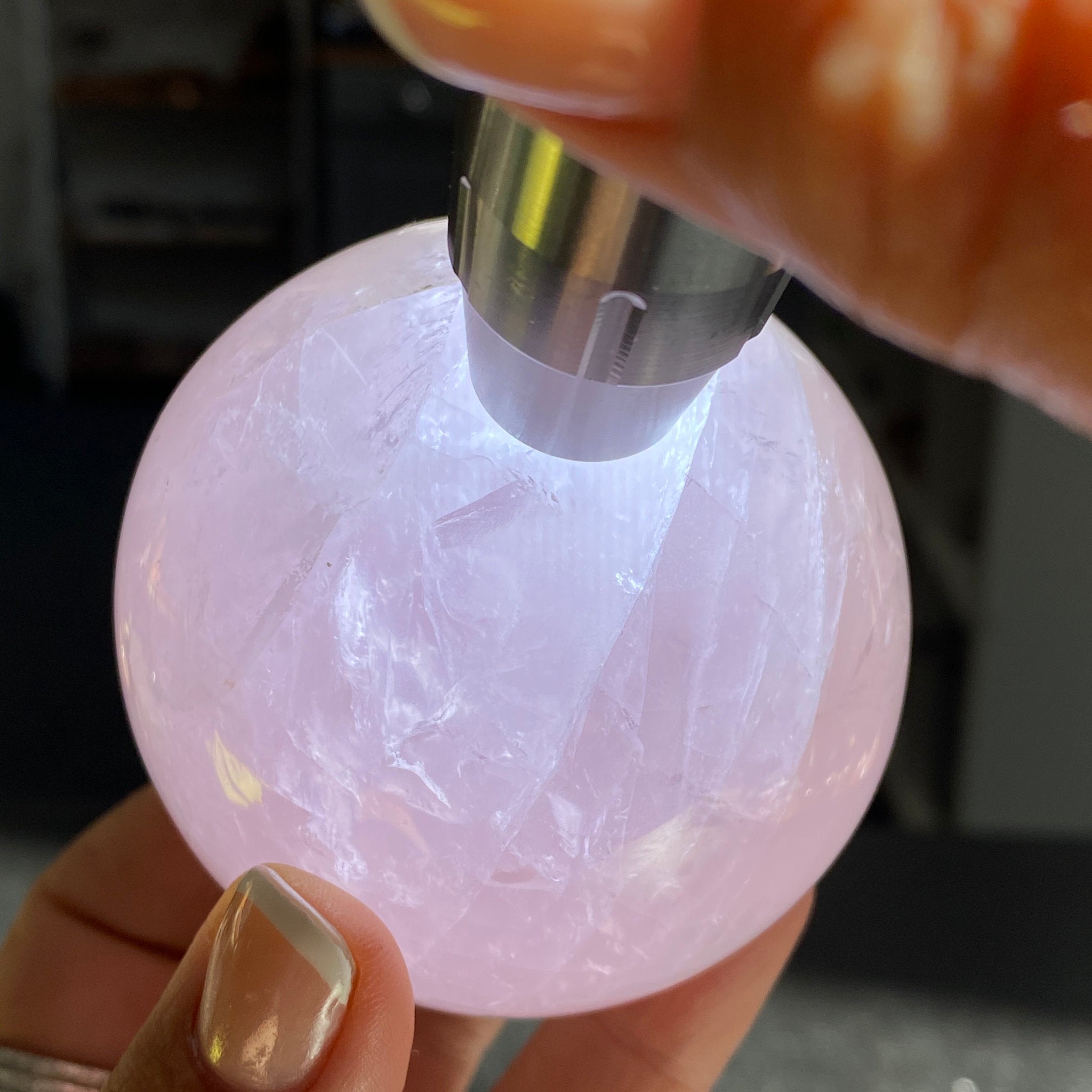Madagascan Gemmy Rose Quartz Sphere