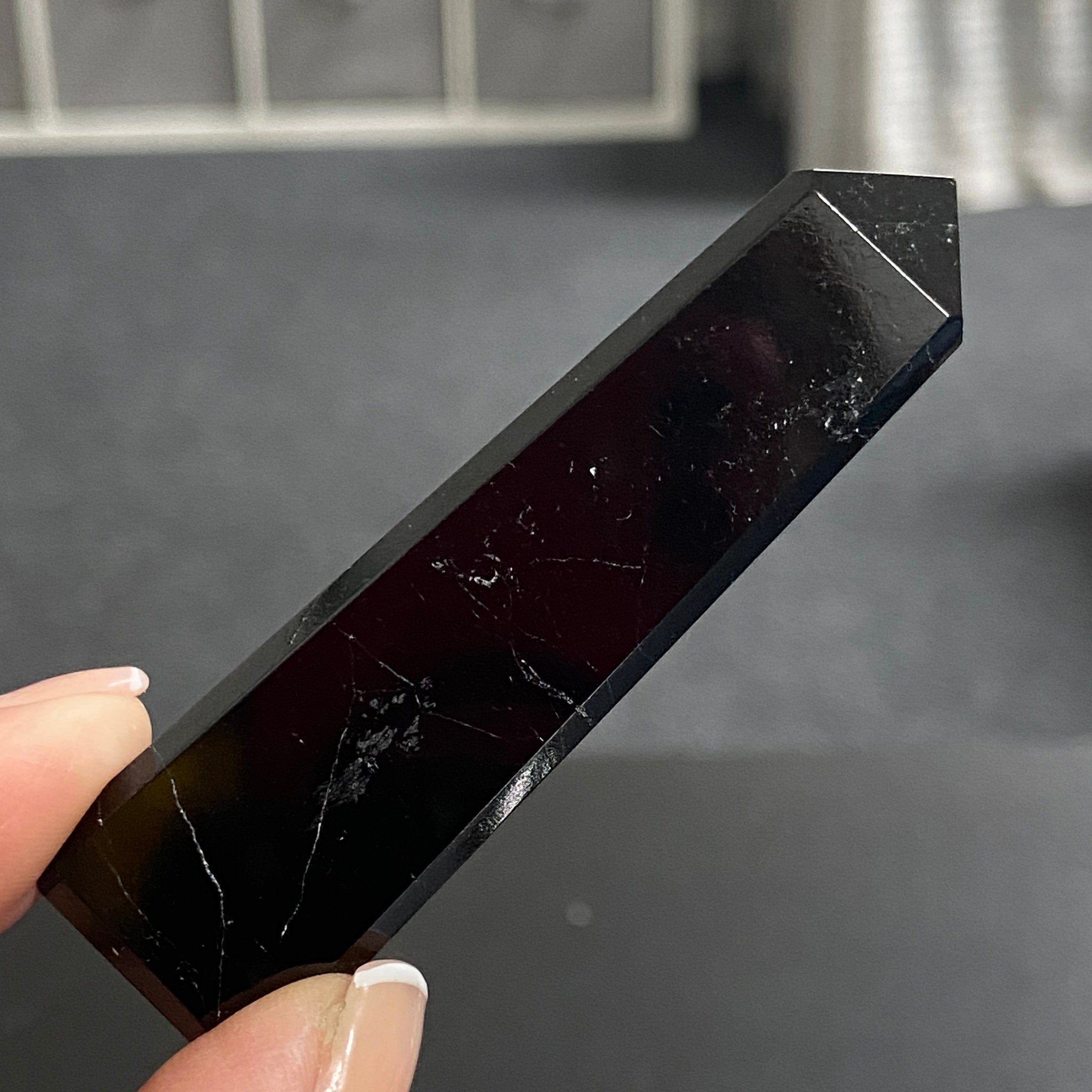 AA Black Tourmaline Obelisk - Brazil