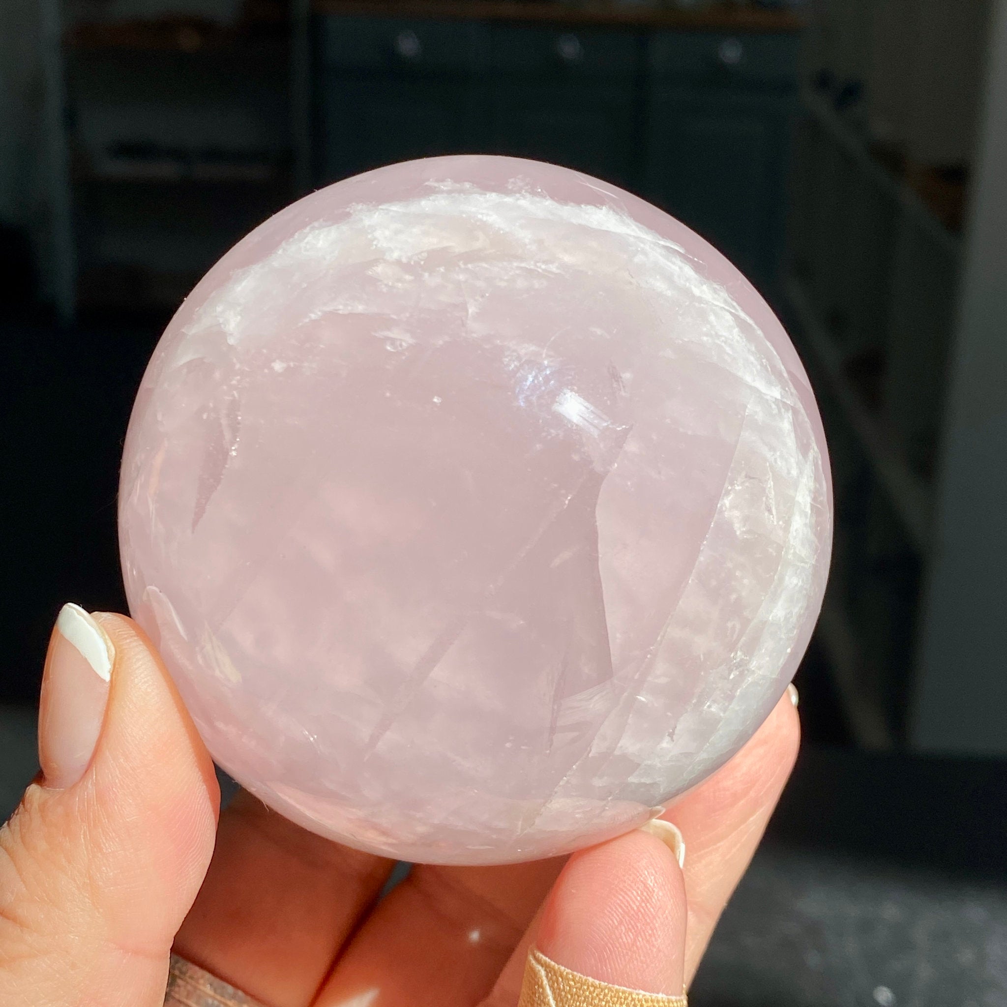 Madagascan Gemmy Rose Quartz Sphere