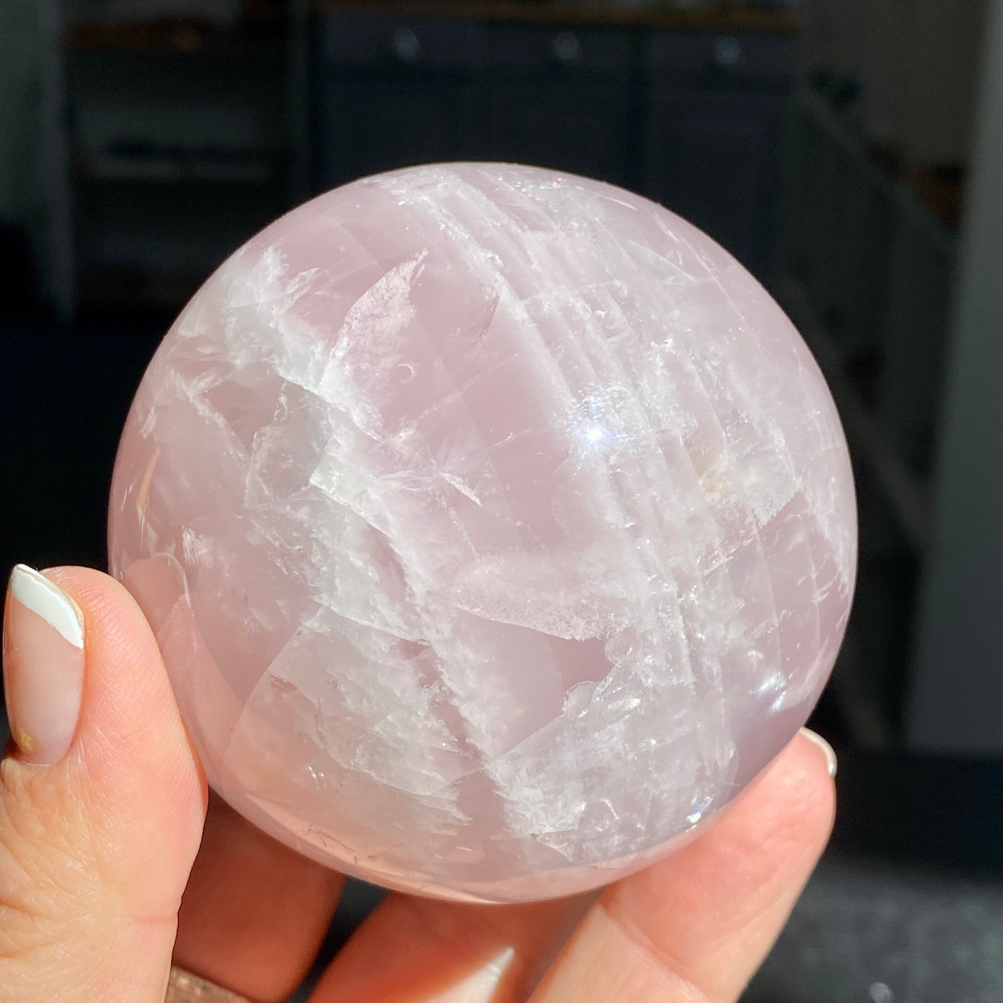 Madagascan Gemmy Rose Quartz Sphere