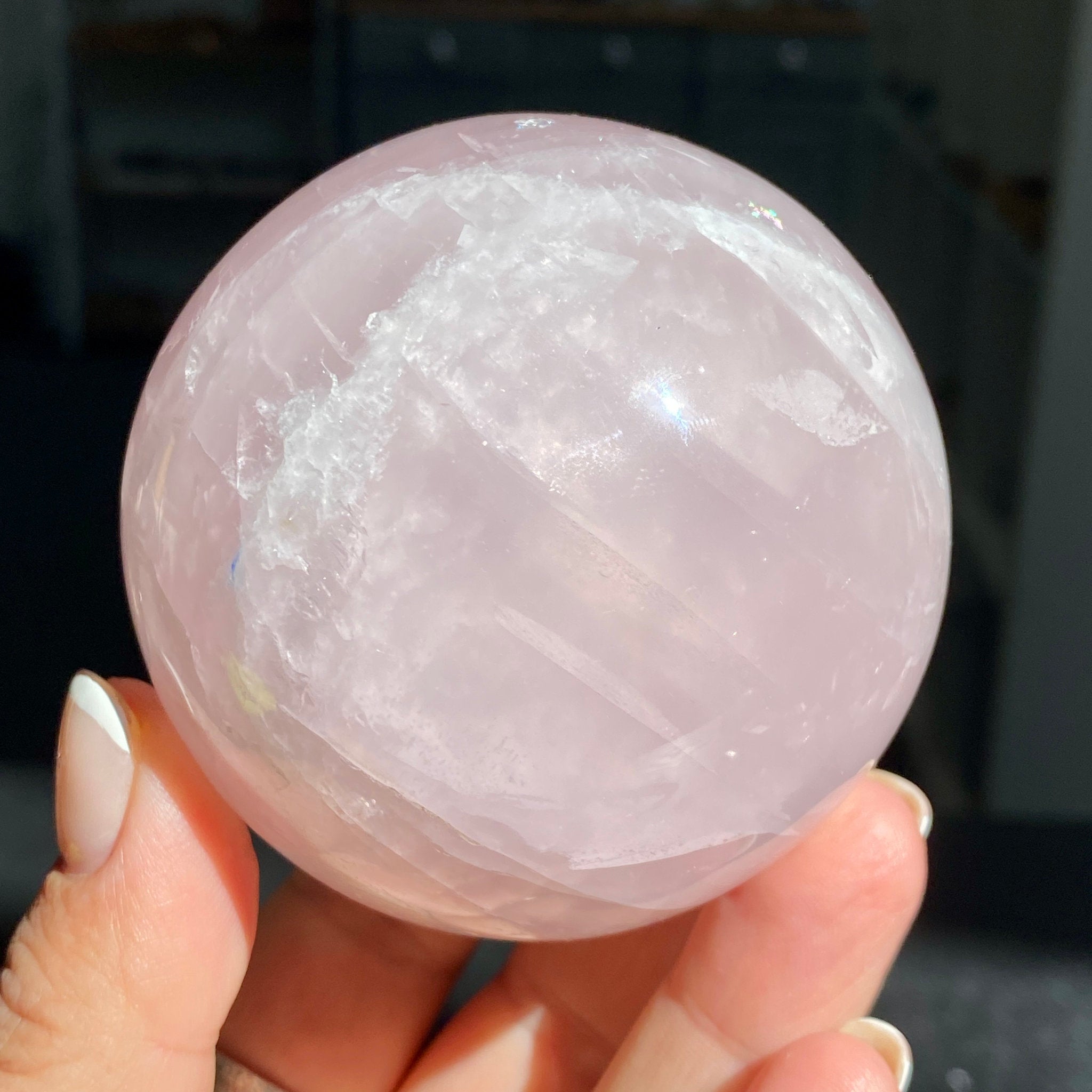 Madagascan Gemmy Rose Quartz Sphere