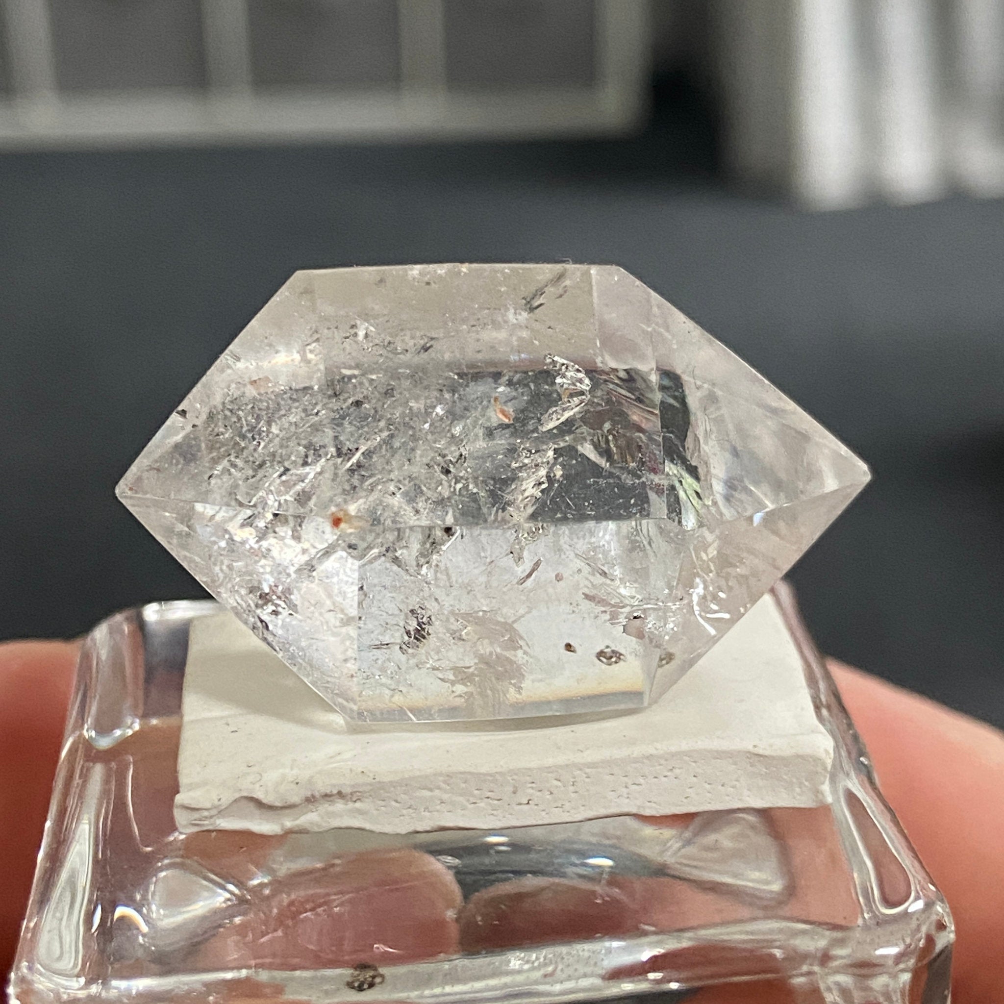 Double Terminated Quartz with Carbon Bubbles – Brazil