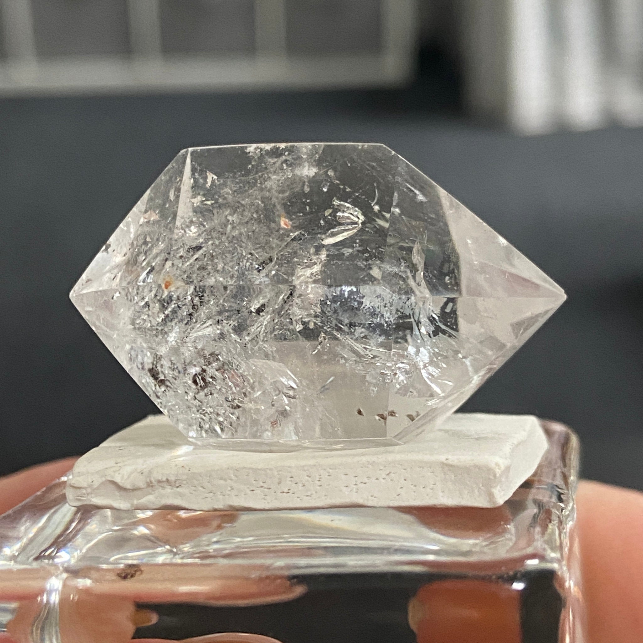 Double Terminated Quartz with Carbon Bubbles – Brazil