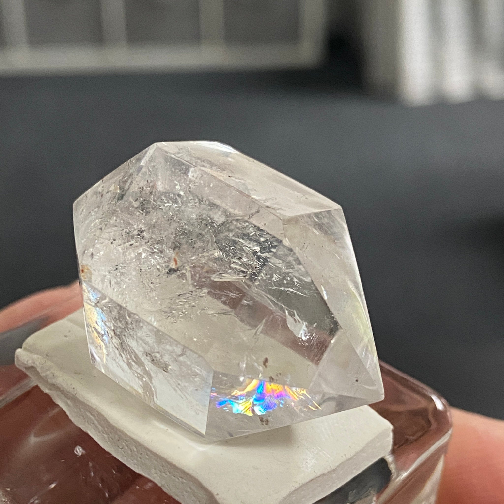 Double Terminated Quartz with Carbon Bubbles – Brazil