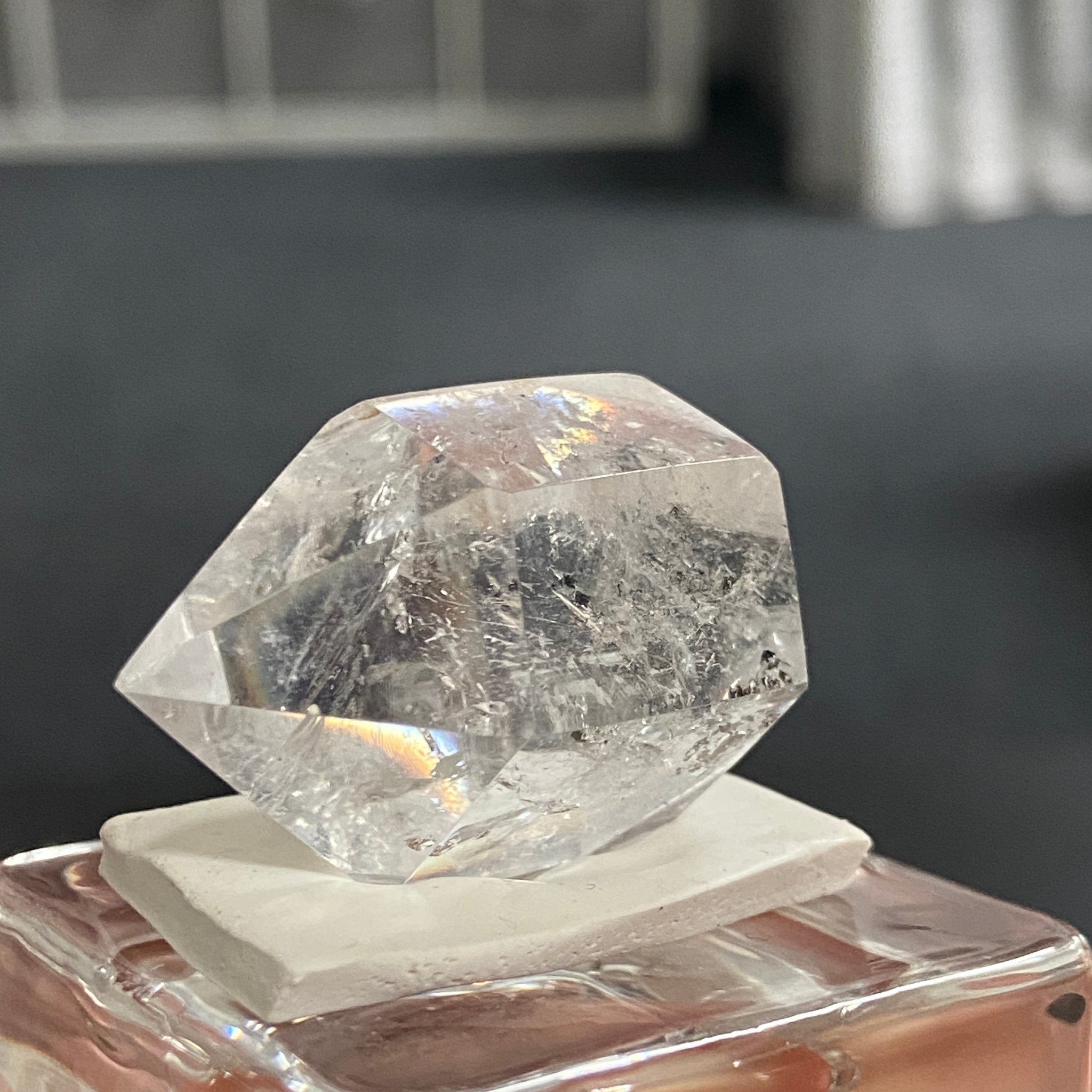 Double Terminated Quartz with Carbon Bubbles – Brazil