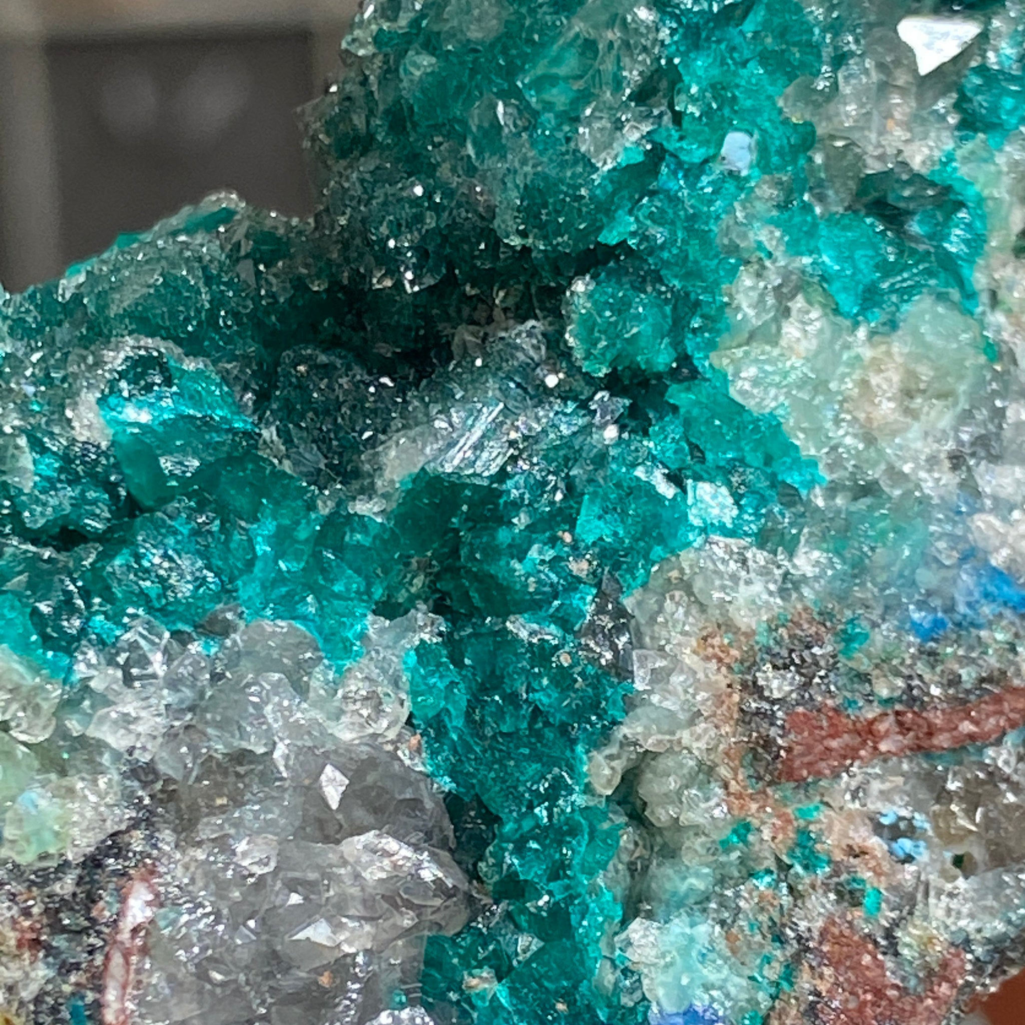 Private Collection - Dioptase with Clear Quartz