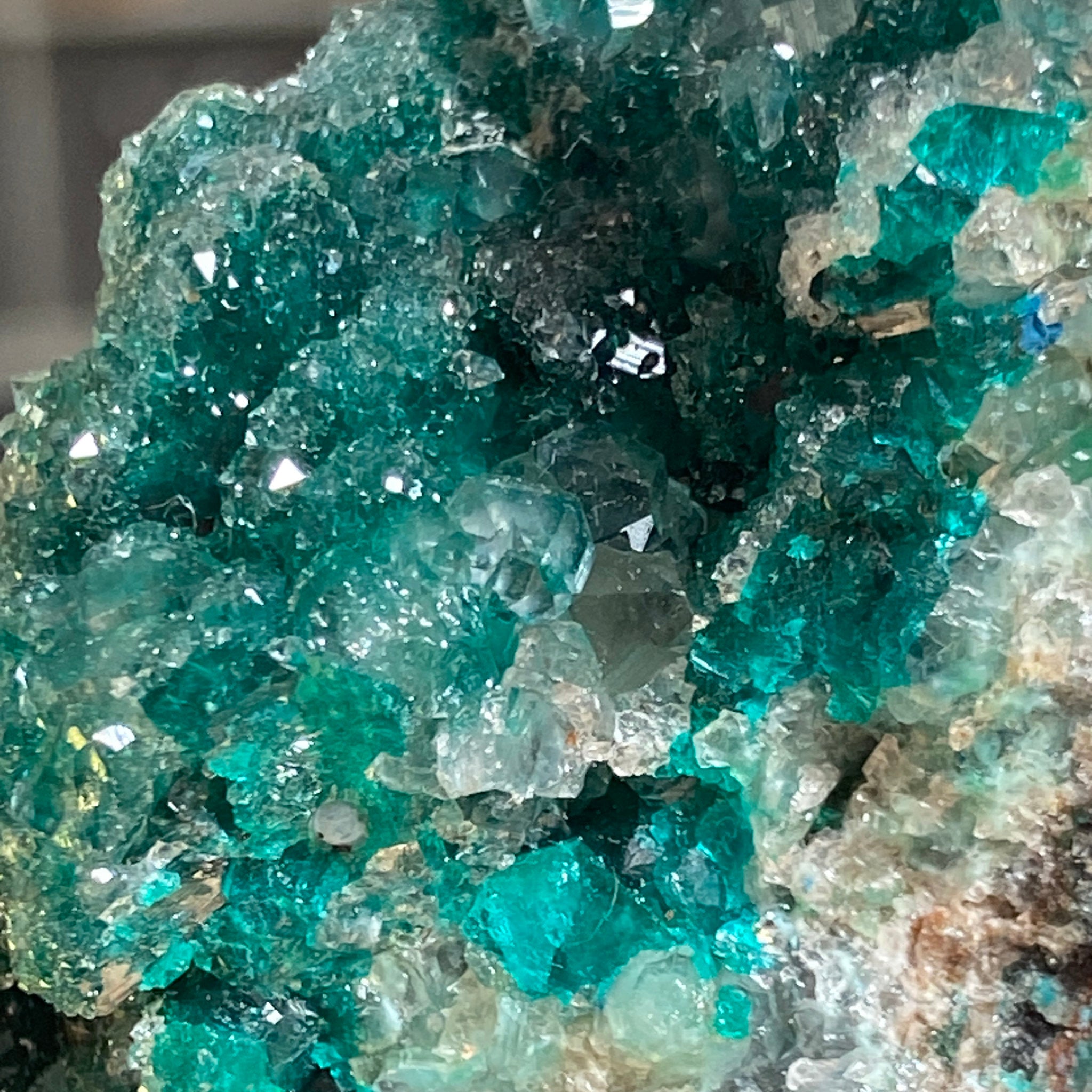 Private Collection - Dioptase with Clear Quartz