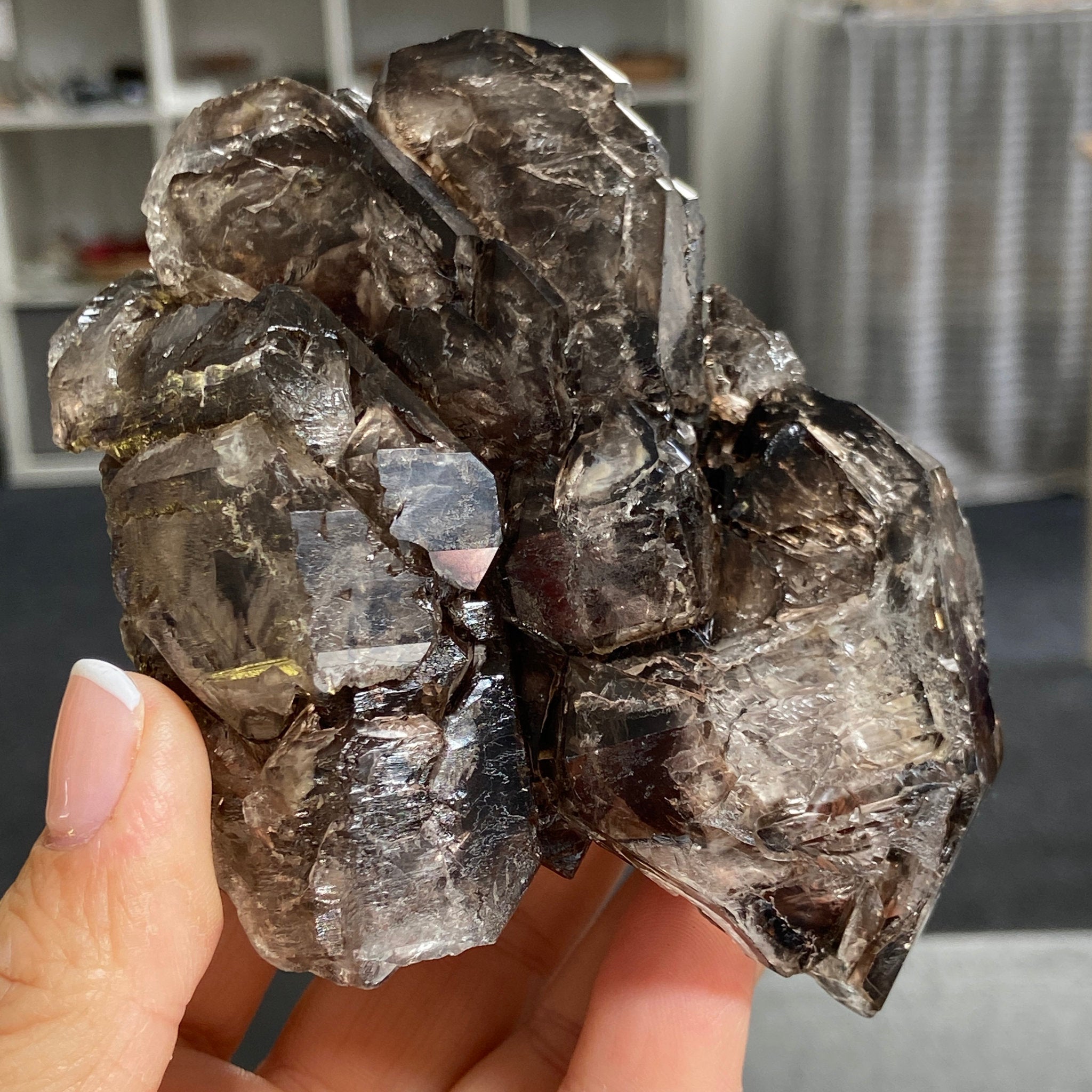 Private Collection - Smoky Elestial Quartz Cluster – Brazil
