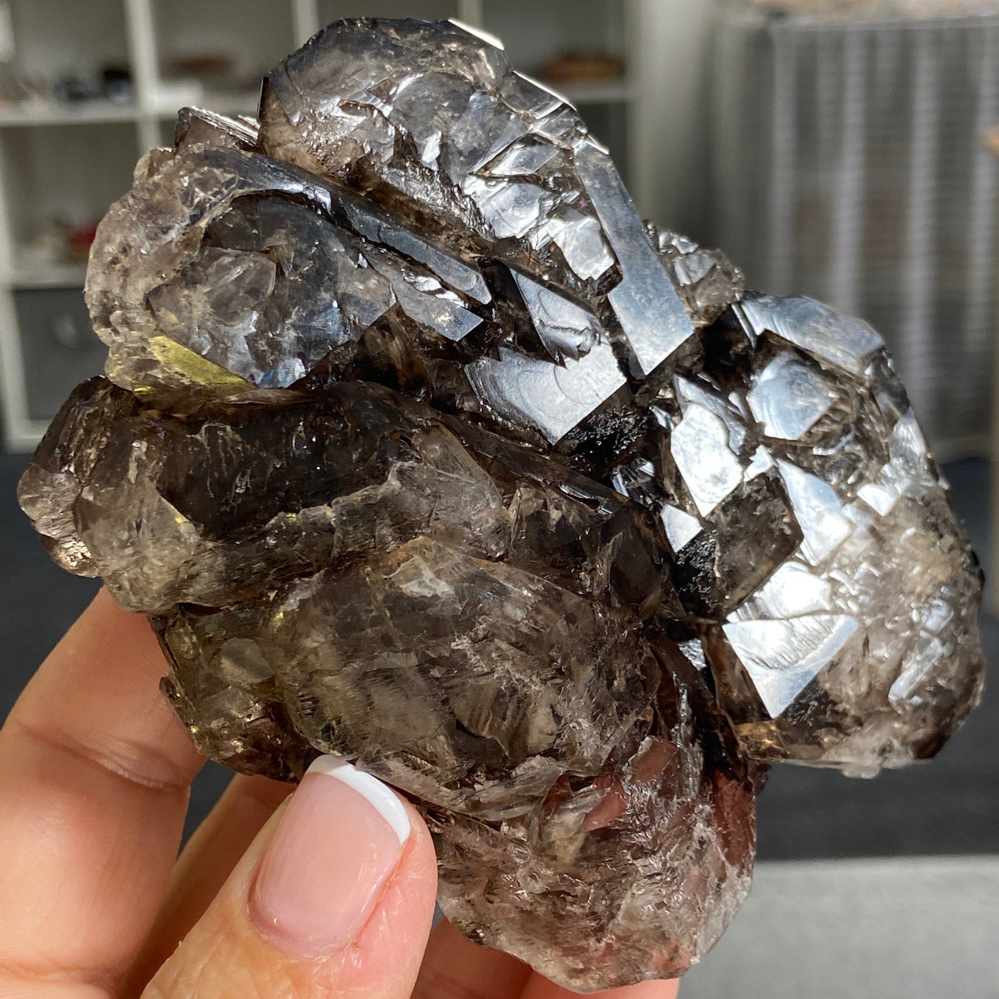 Private Collection - Smoky Elestial Quartz Cluster – Brazil