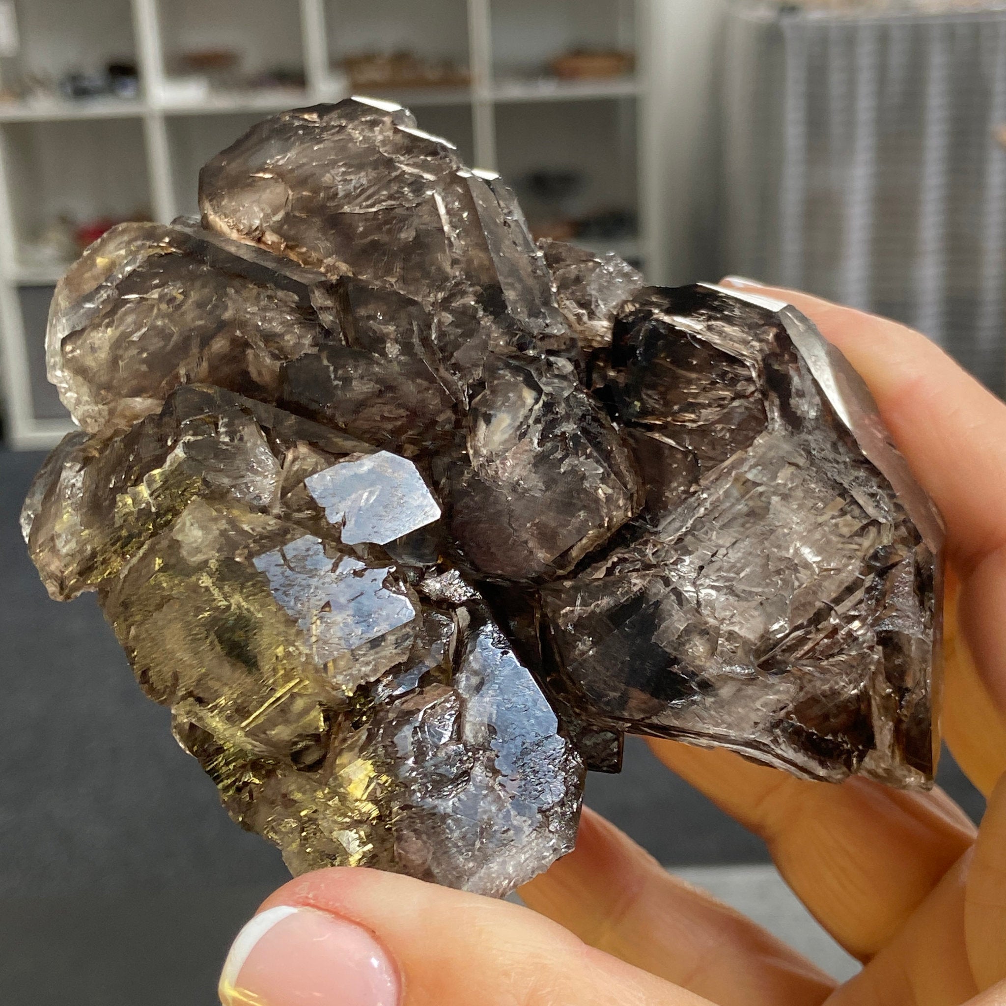 Private Collection - Smoky Elestial Quartz Cluster – Brazil