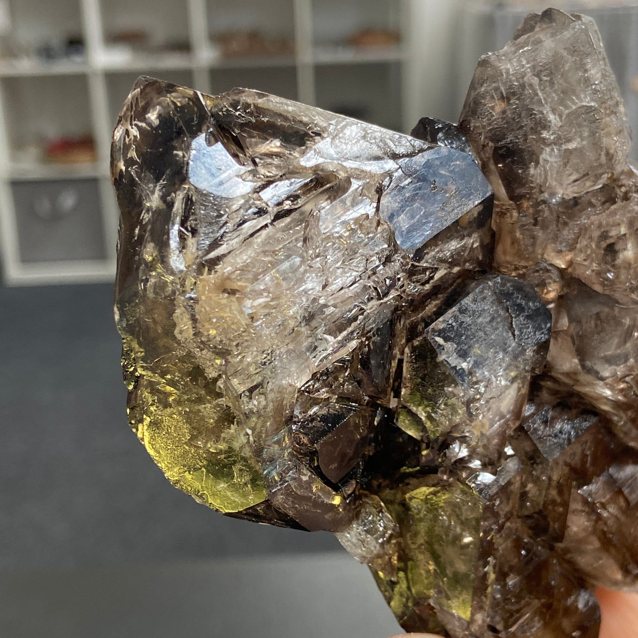 Private Collection - Smoky Elestial Quartz Cluster – Brazil