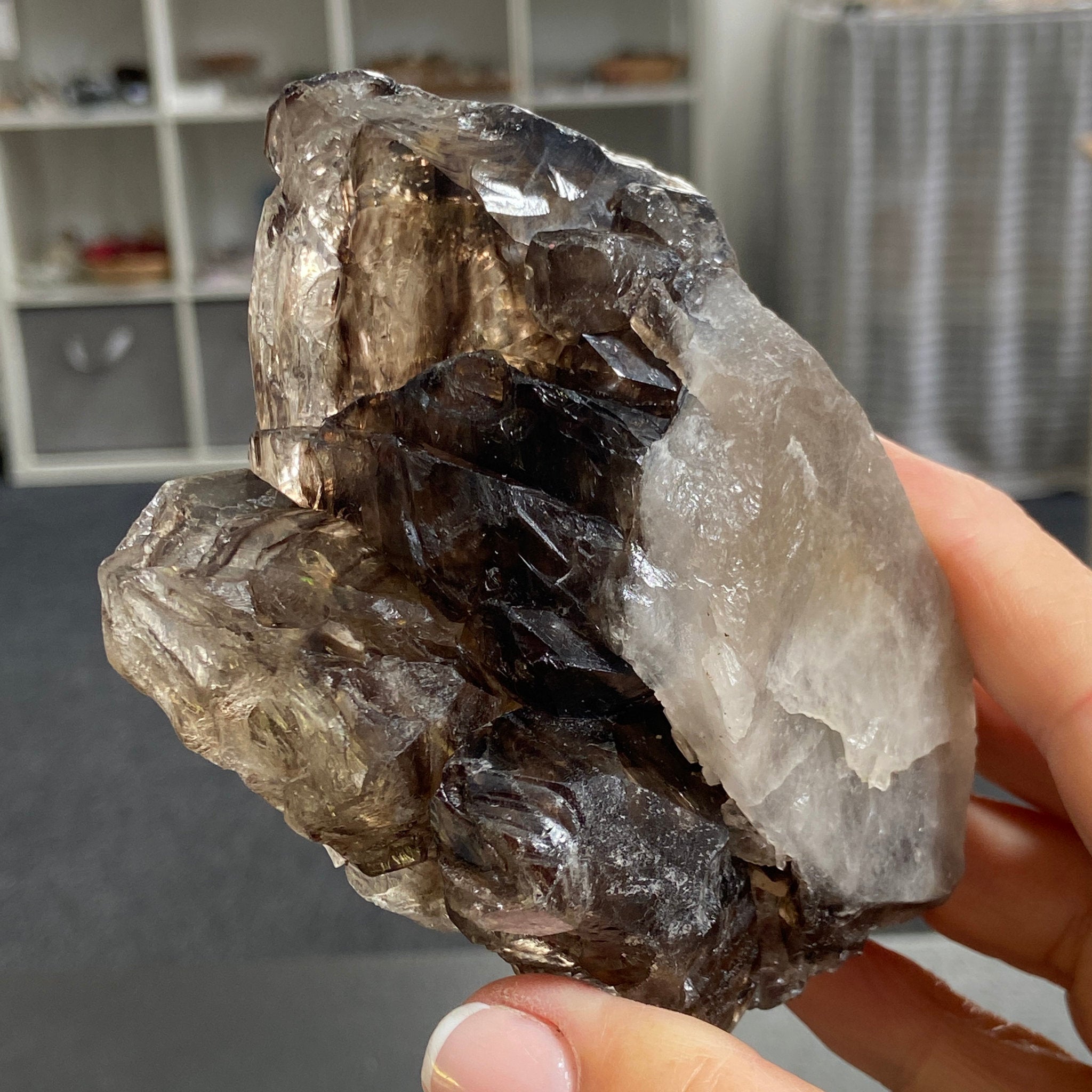 Private Collection - Smoky Elestial Quartz Cluster – Brazil