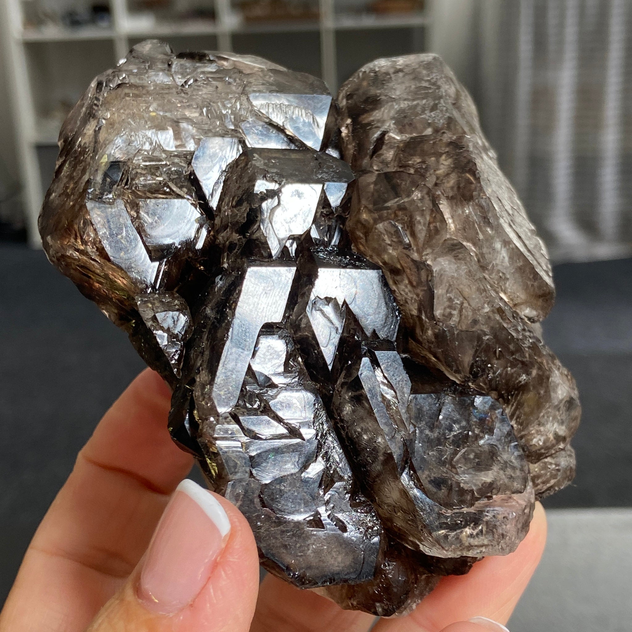 Private Collection - Smoky Elestial Quartz Cluster – Brazil