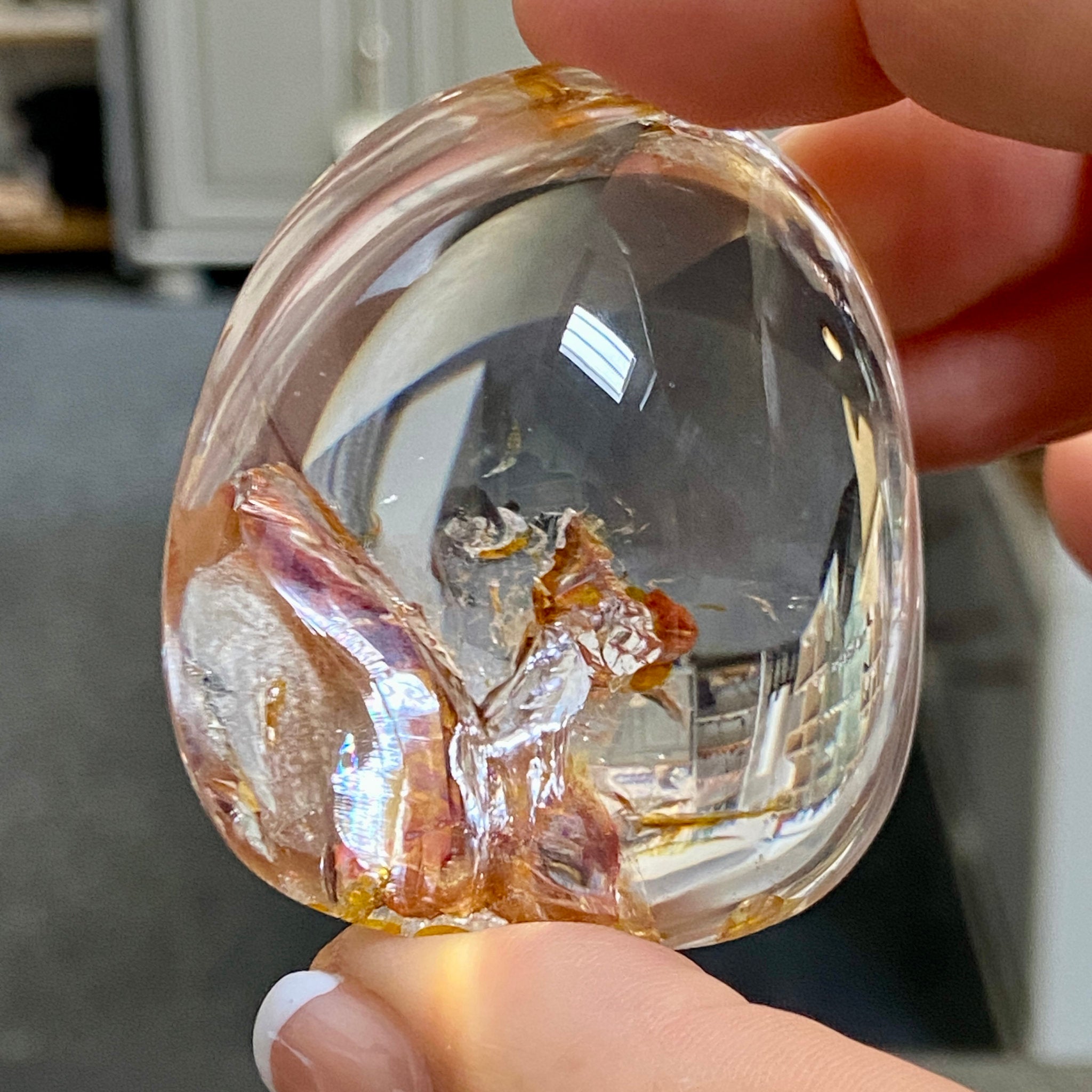 Fire Quartz with Hematite & Iron Inclusions – AAA Grade