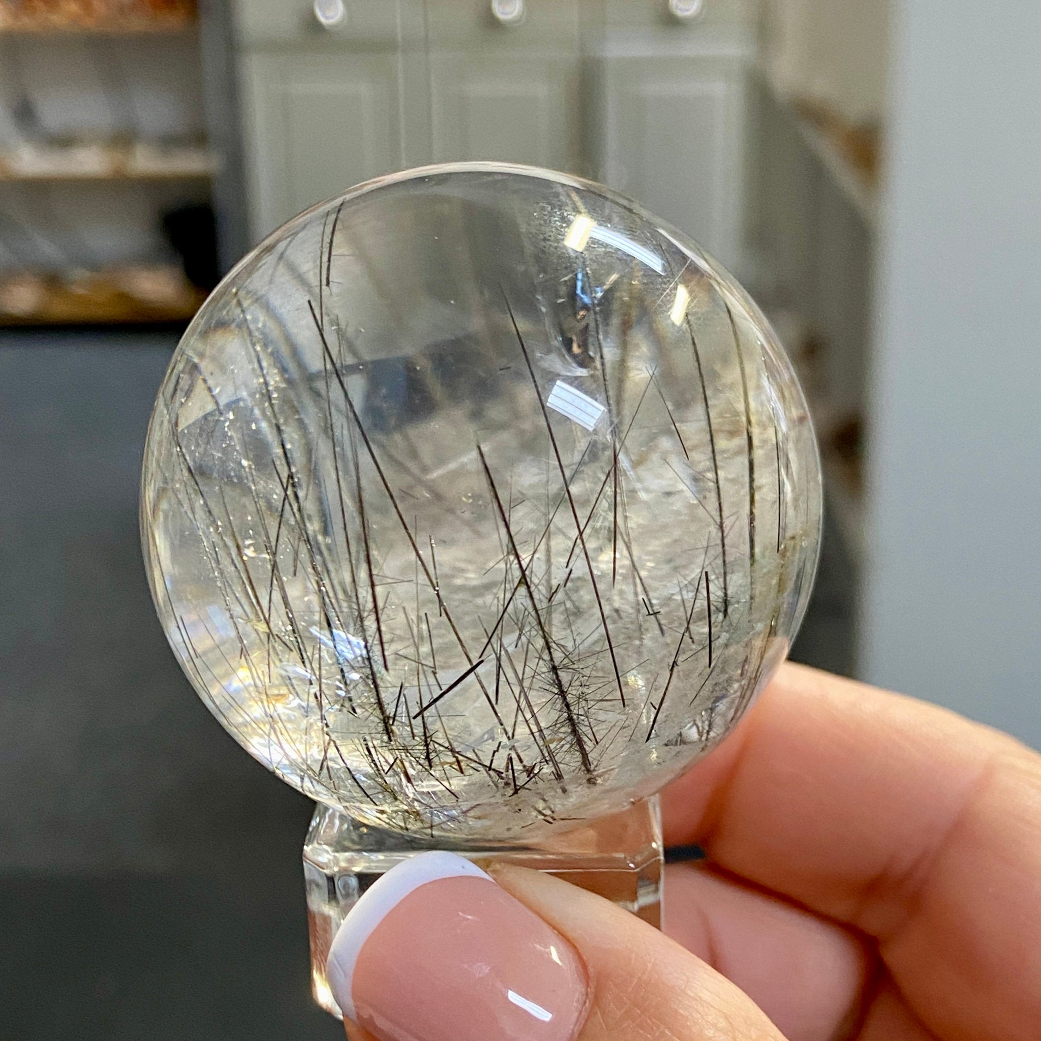 Clear Quartz with Black Tourmaline Inclusions – Brazil