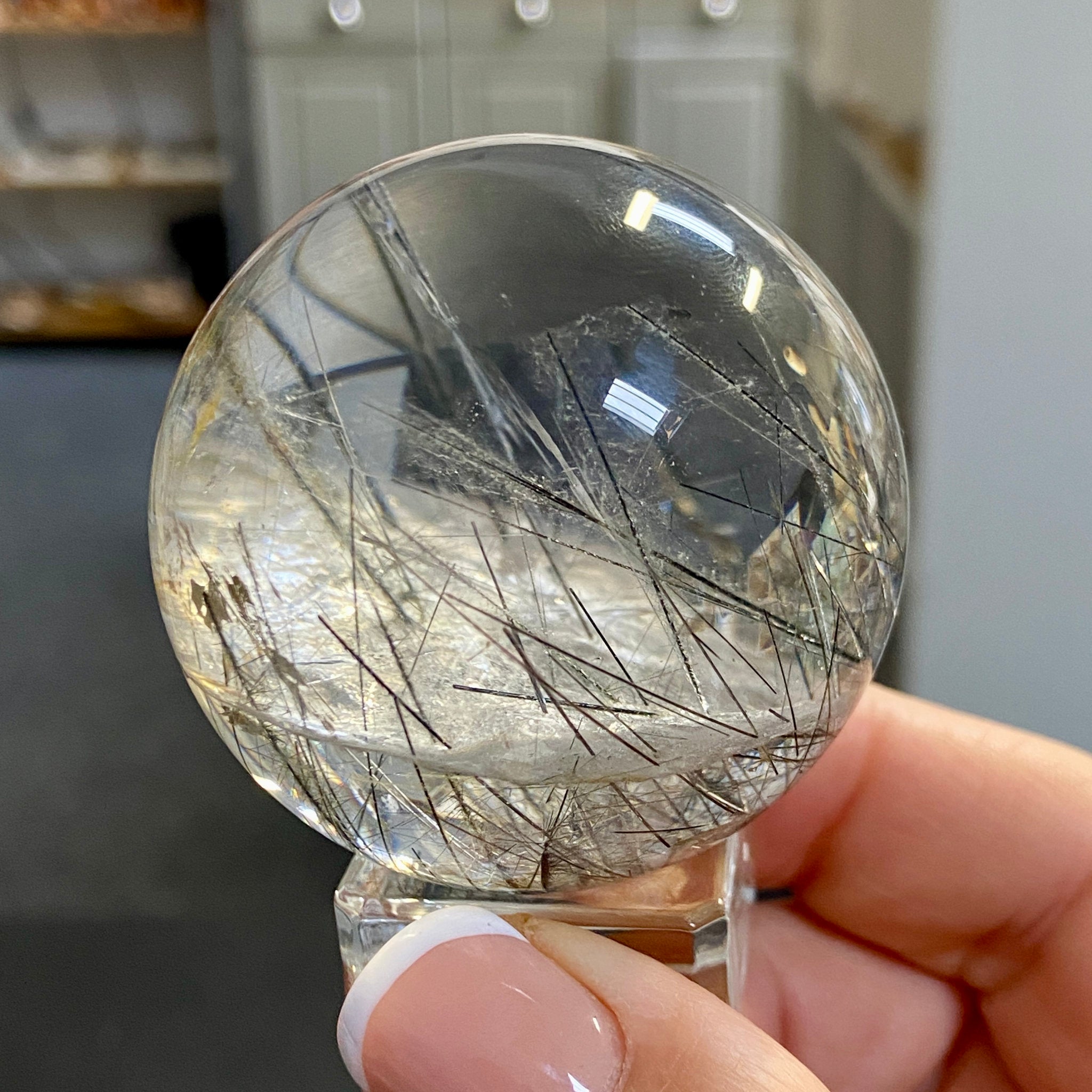 Clear Quartz with Black Tourmaline Inclusions – Brazil