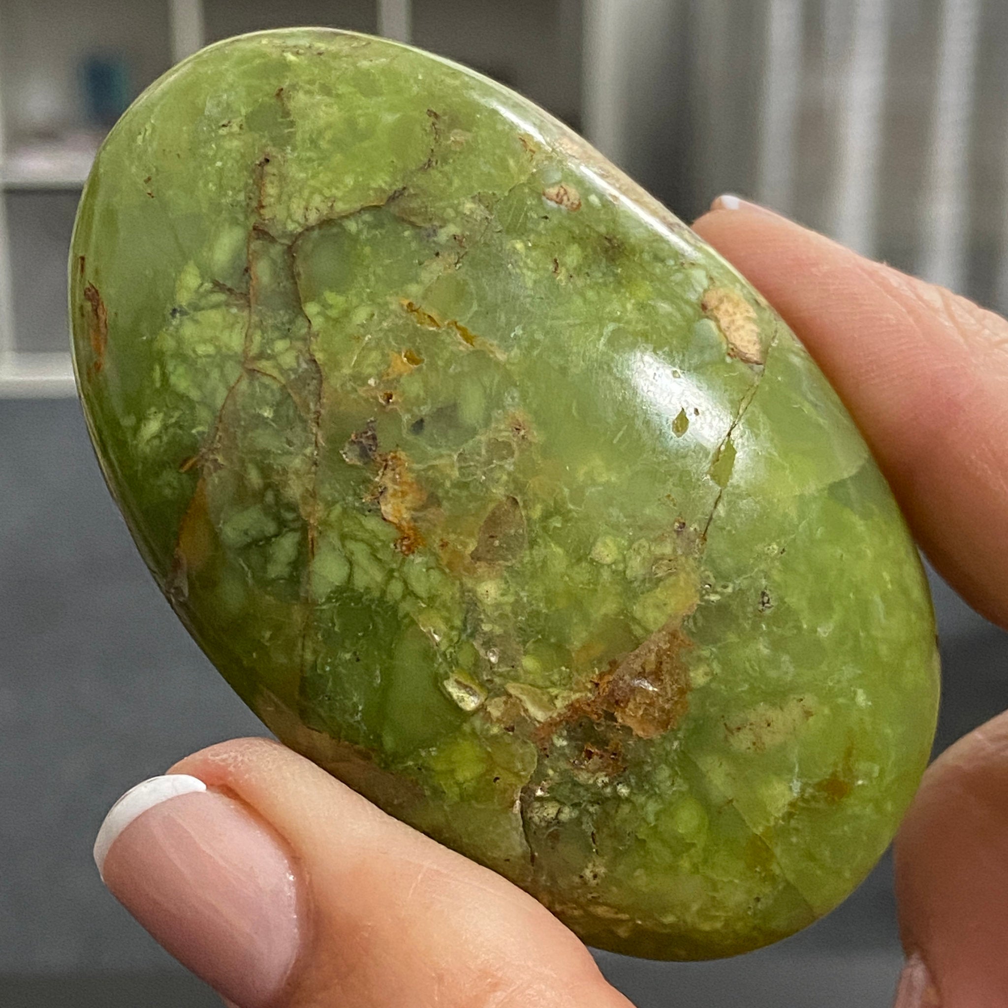 Green Opal Palmstone - Peru