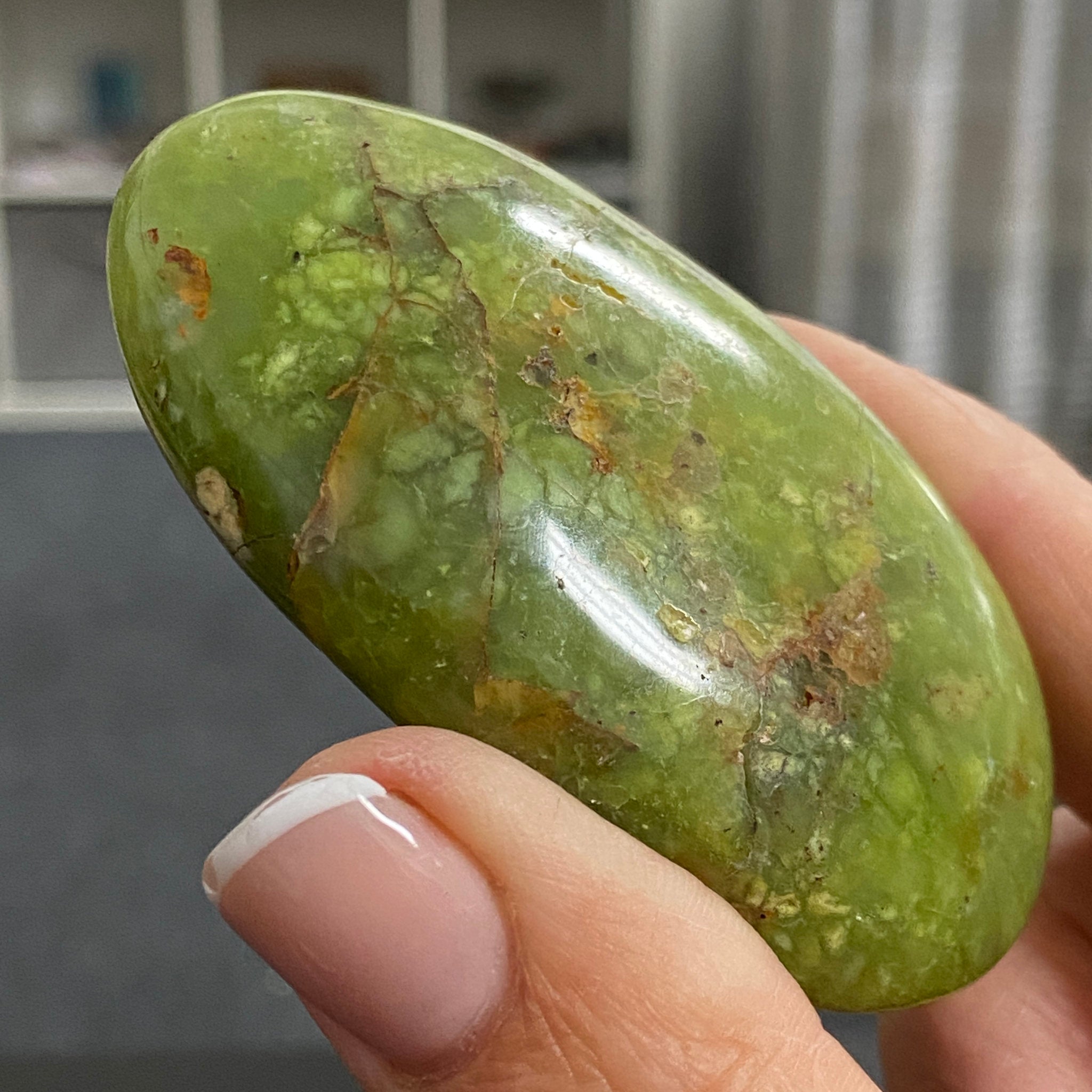 Green Opal Palmstone - Peru